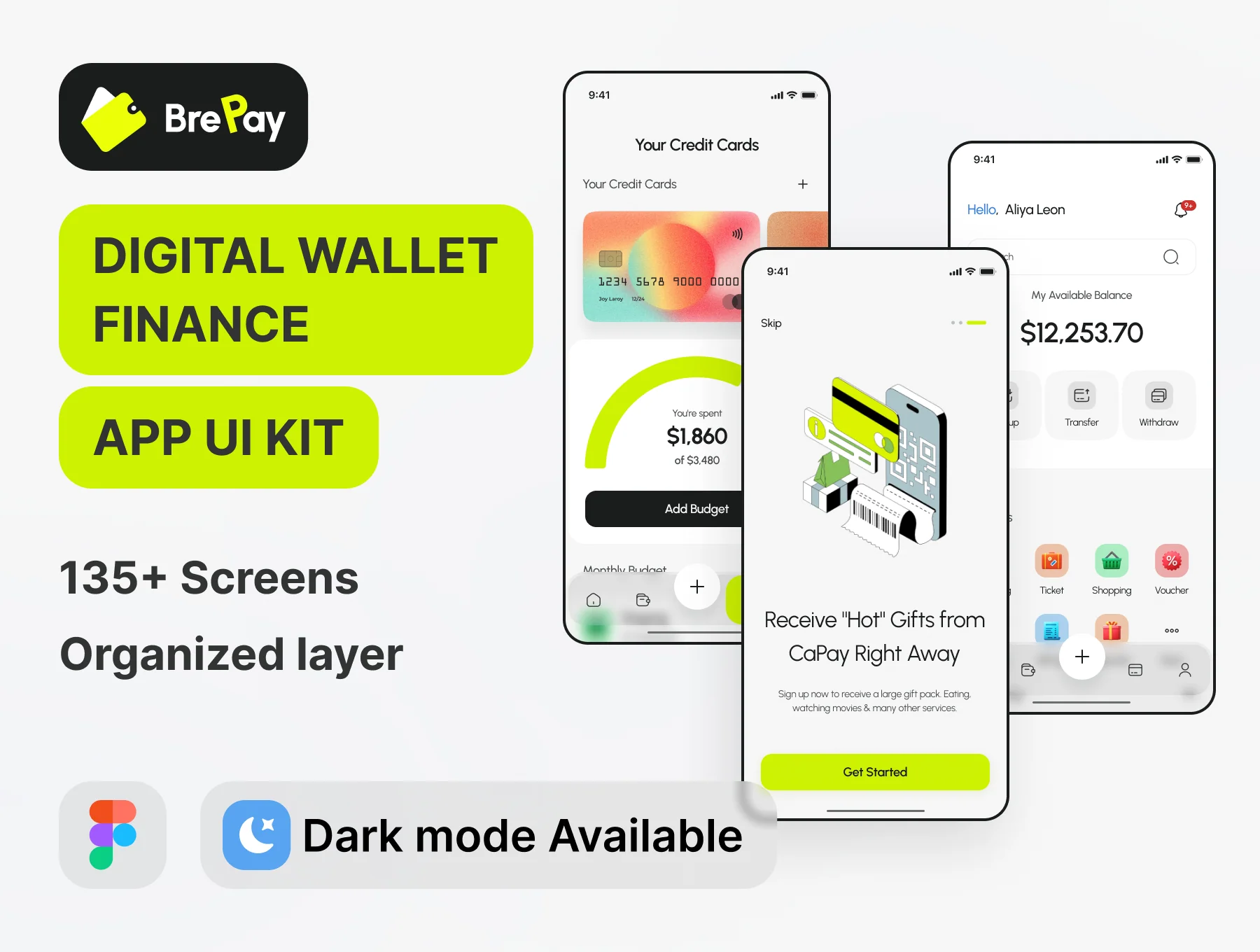 BrePay - Digital Wallet Finance App UI Kit