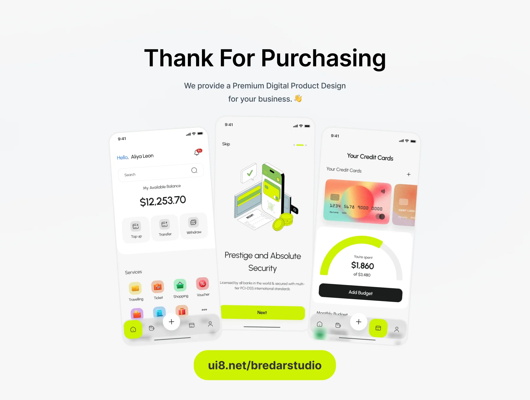 BrePay - Digital Wallet Finance App UI Kit 6