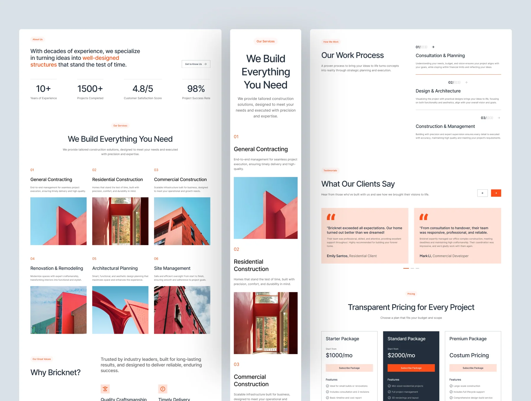 Bricknet - Construction Website UI Figma Template