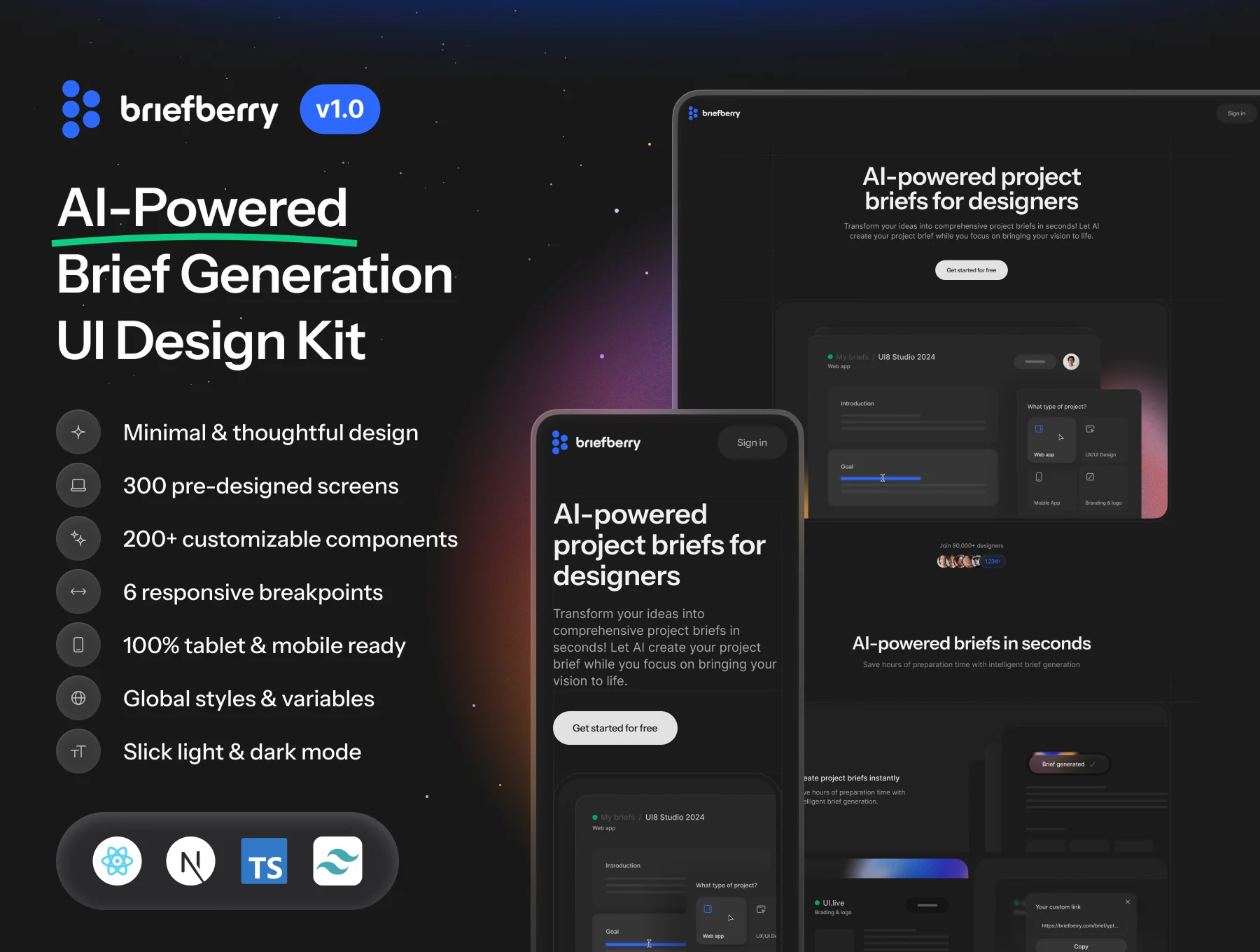 Briefberry: AI Brief Generator Tailwind Kit