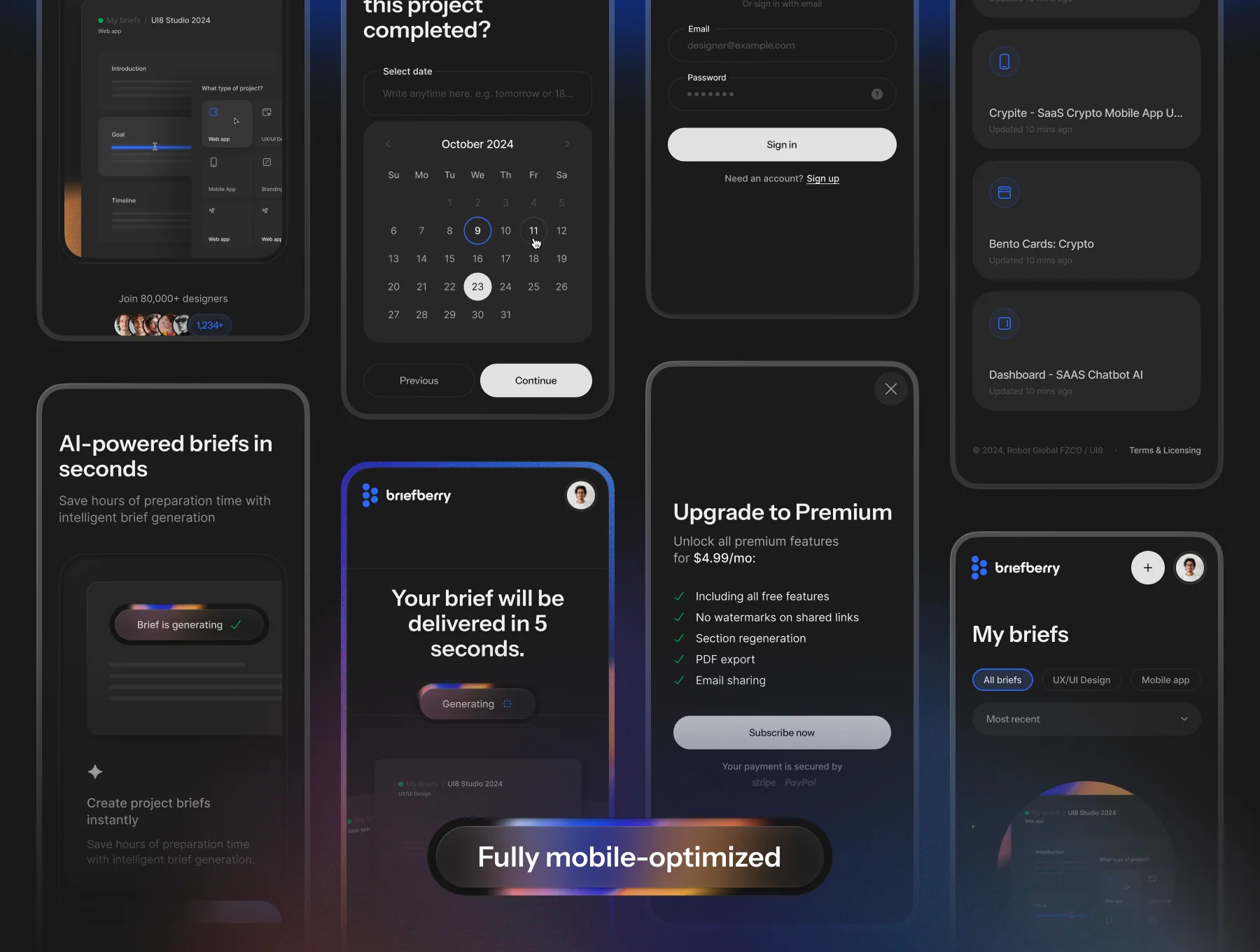 Briefberry: AI-Powered Brief Generation UI Kit 4