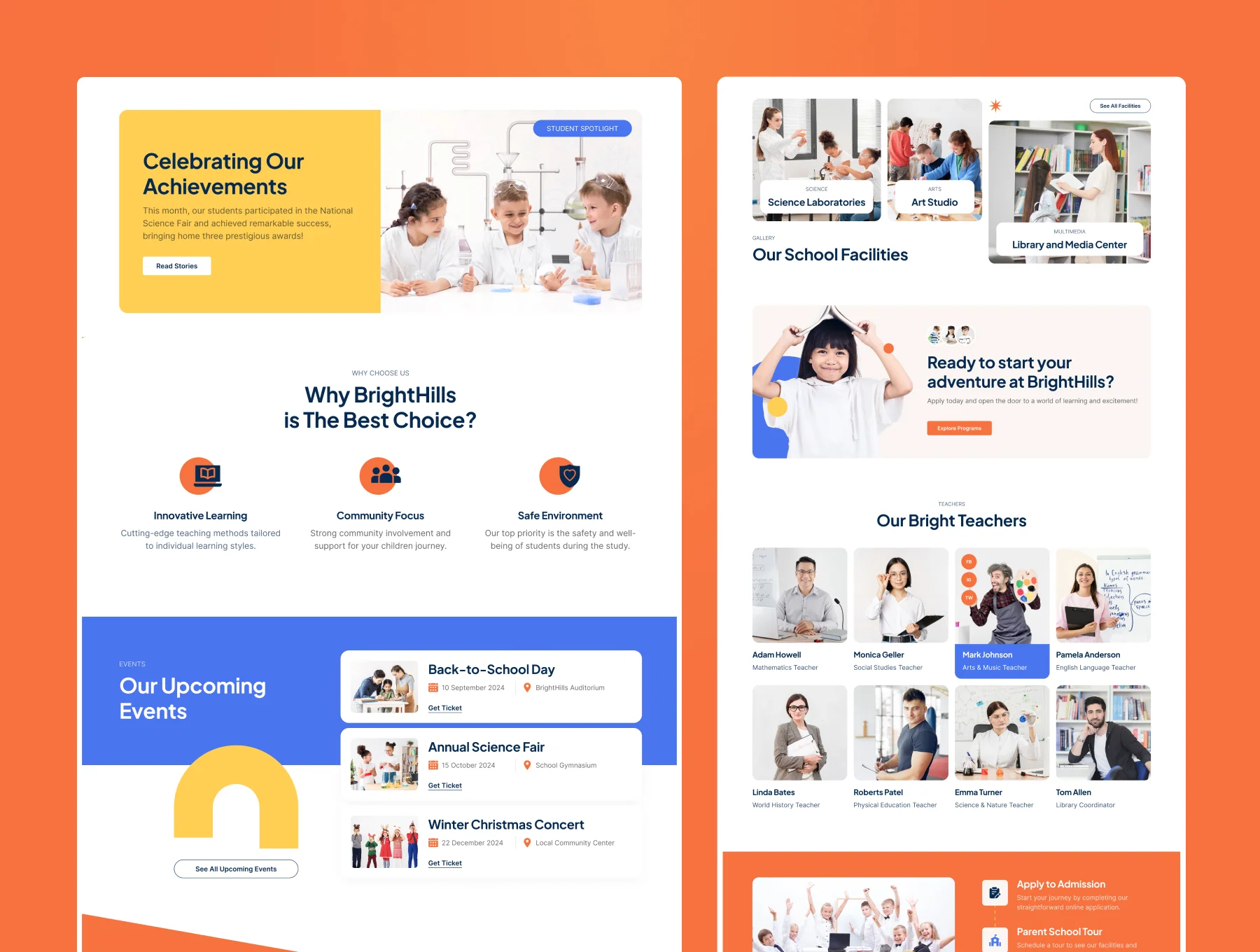 BrightHills - Elementary School Website Figma Template 2
