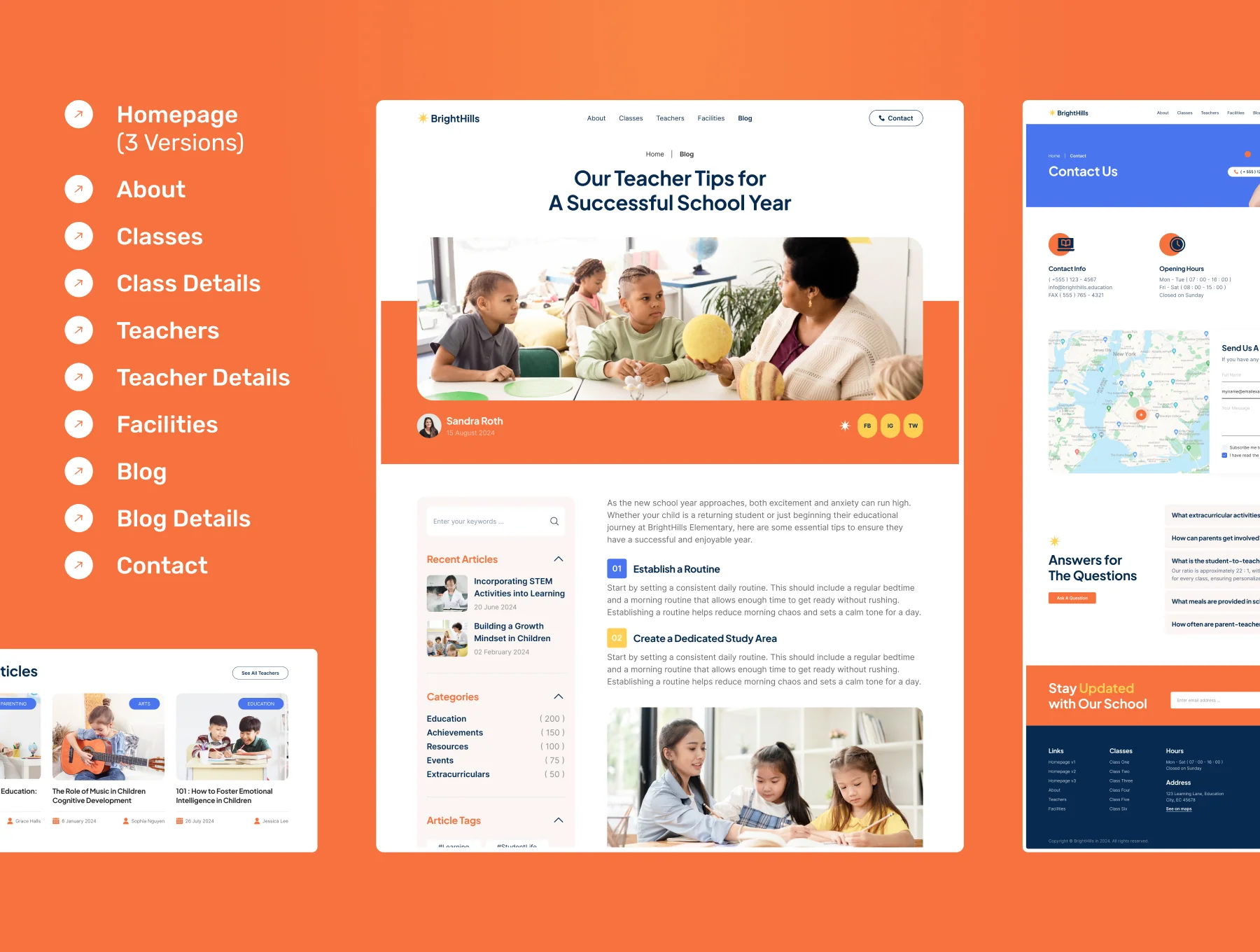 BrightHills - Elementary School Website Figma Template 4