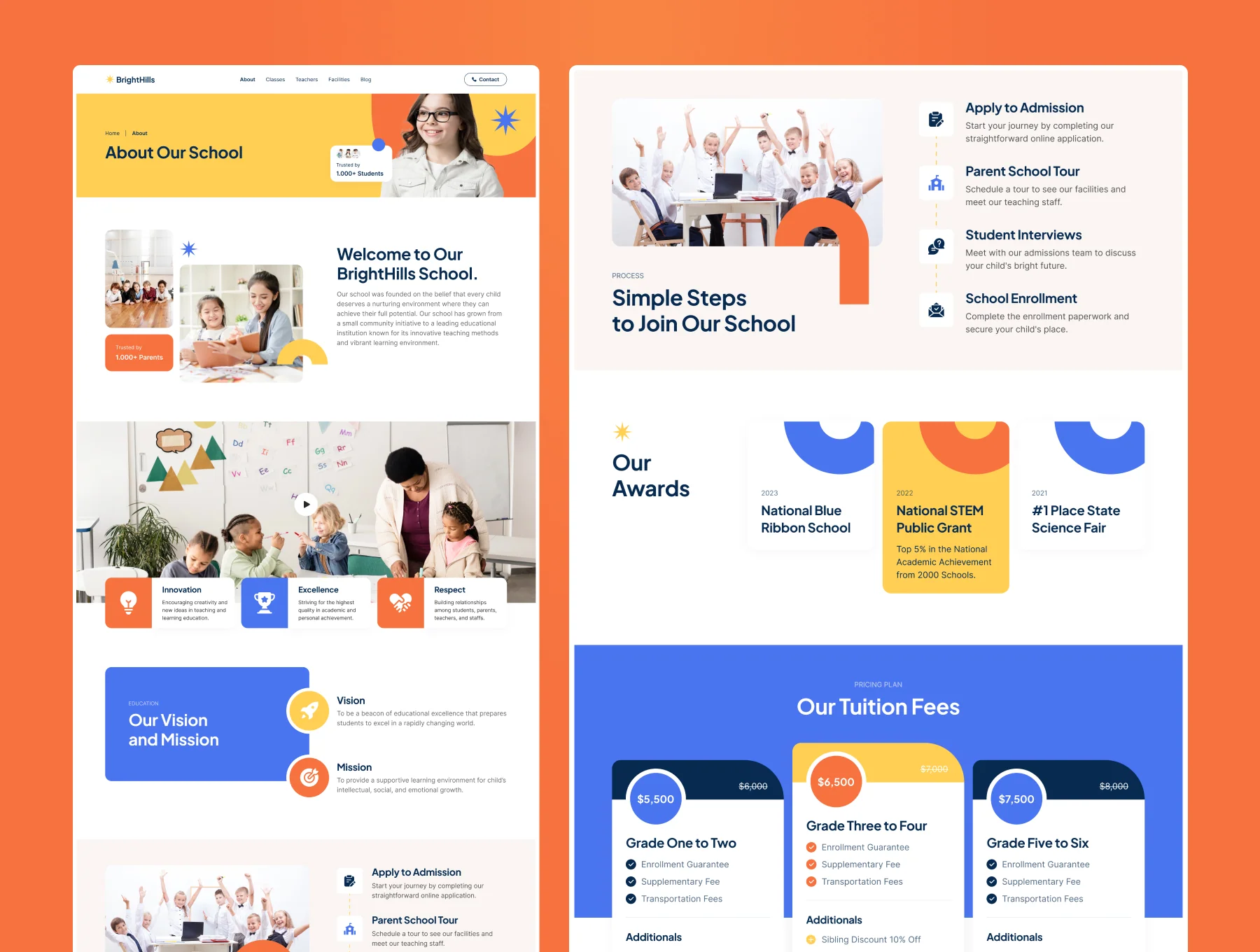 BrightHills - Elementary School Website Figma Template 5