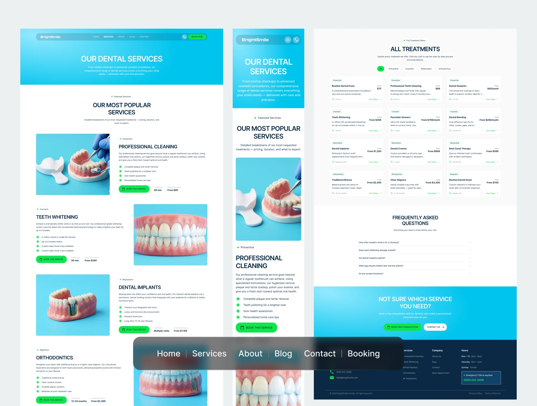 BrightSmile — Dental & Healthcare Website UI Kit 4