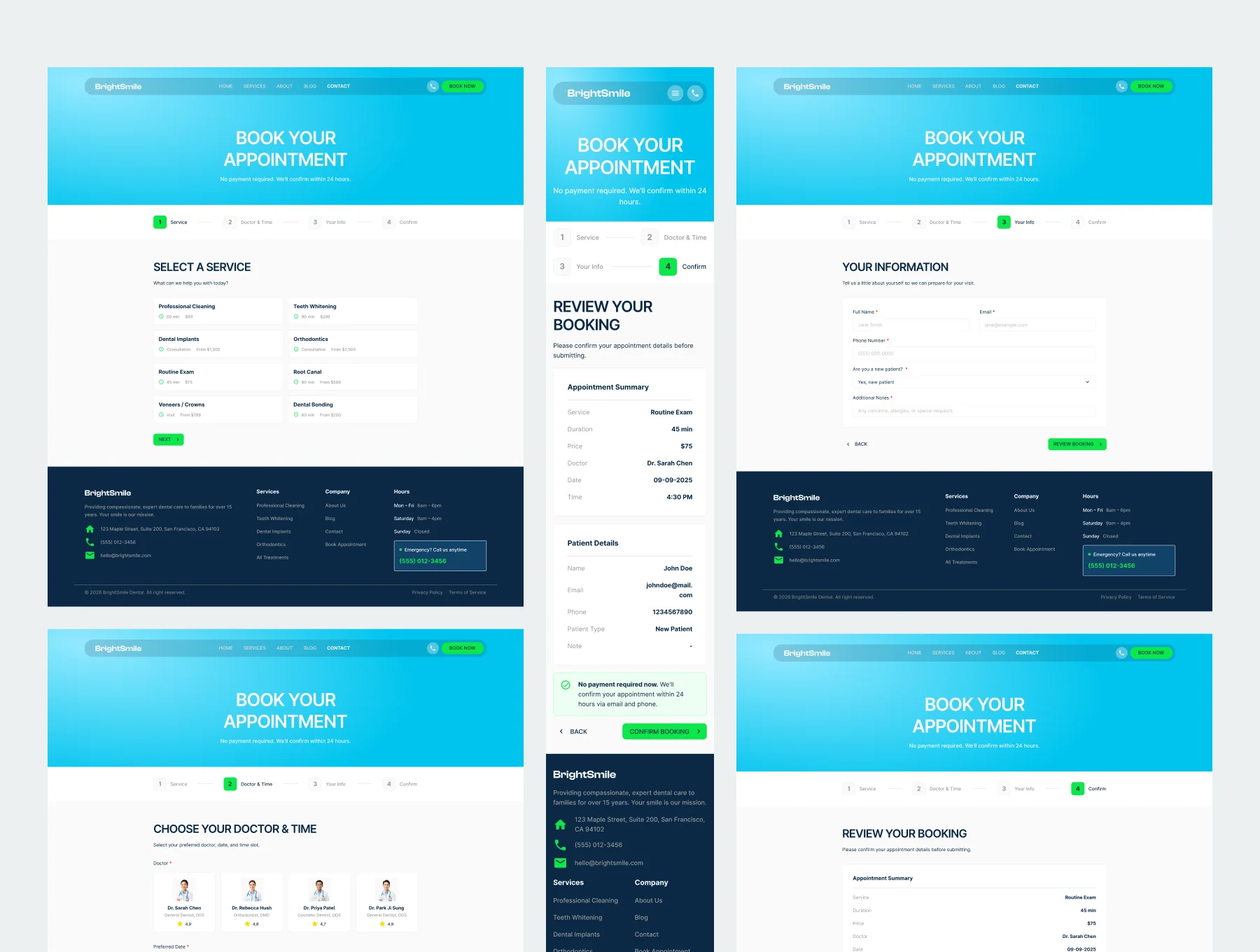 BrightSmile — Dental & Healthcare Website UI Kit 6