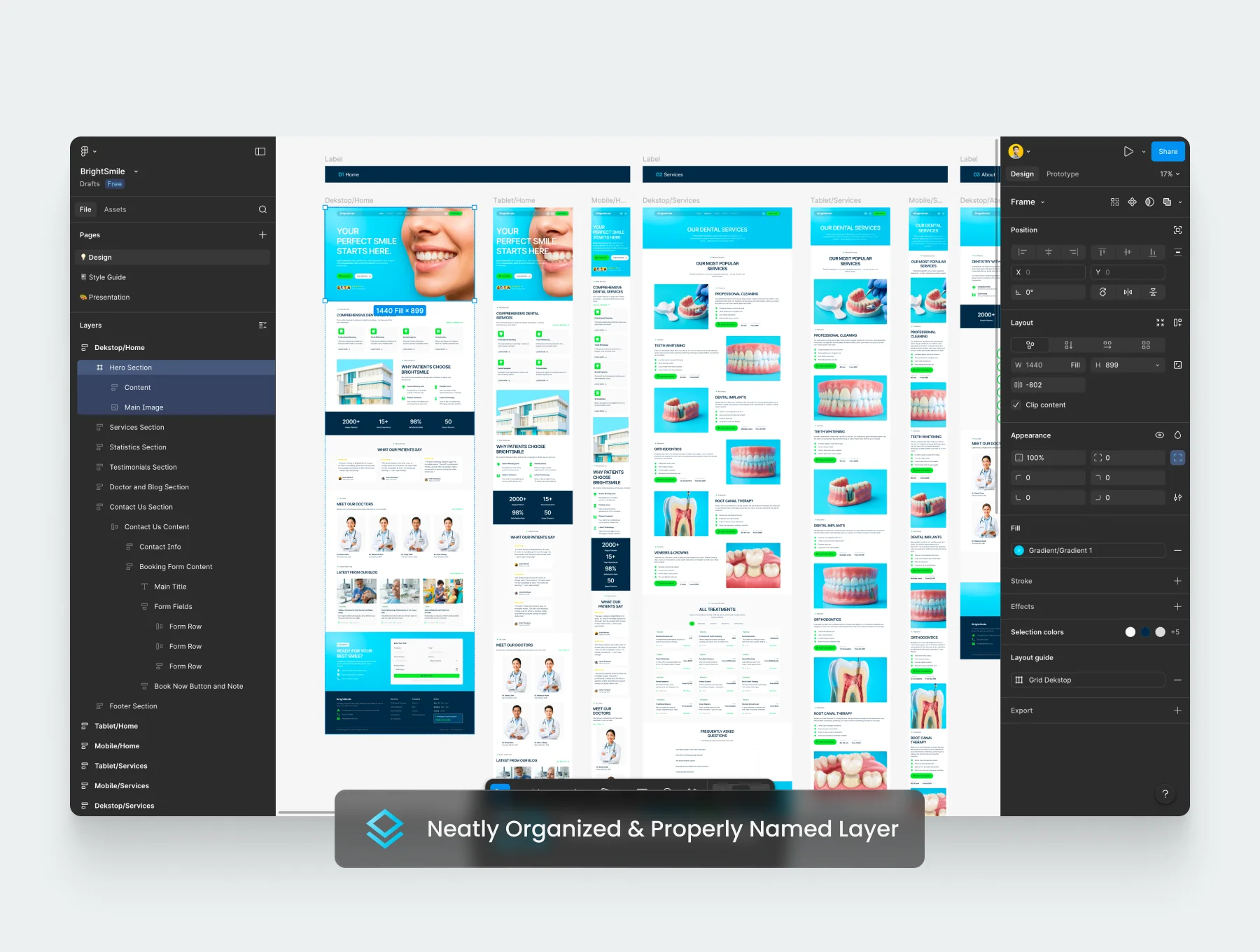 BrightSmile — Dental & Healthcare Website UI Kit 7