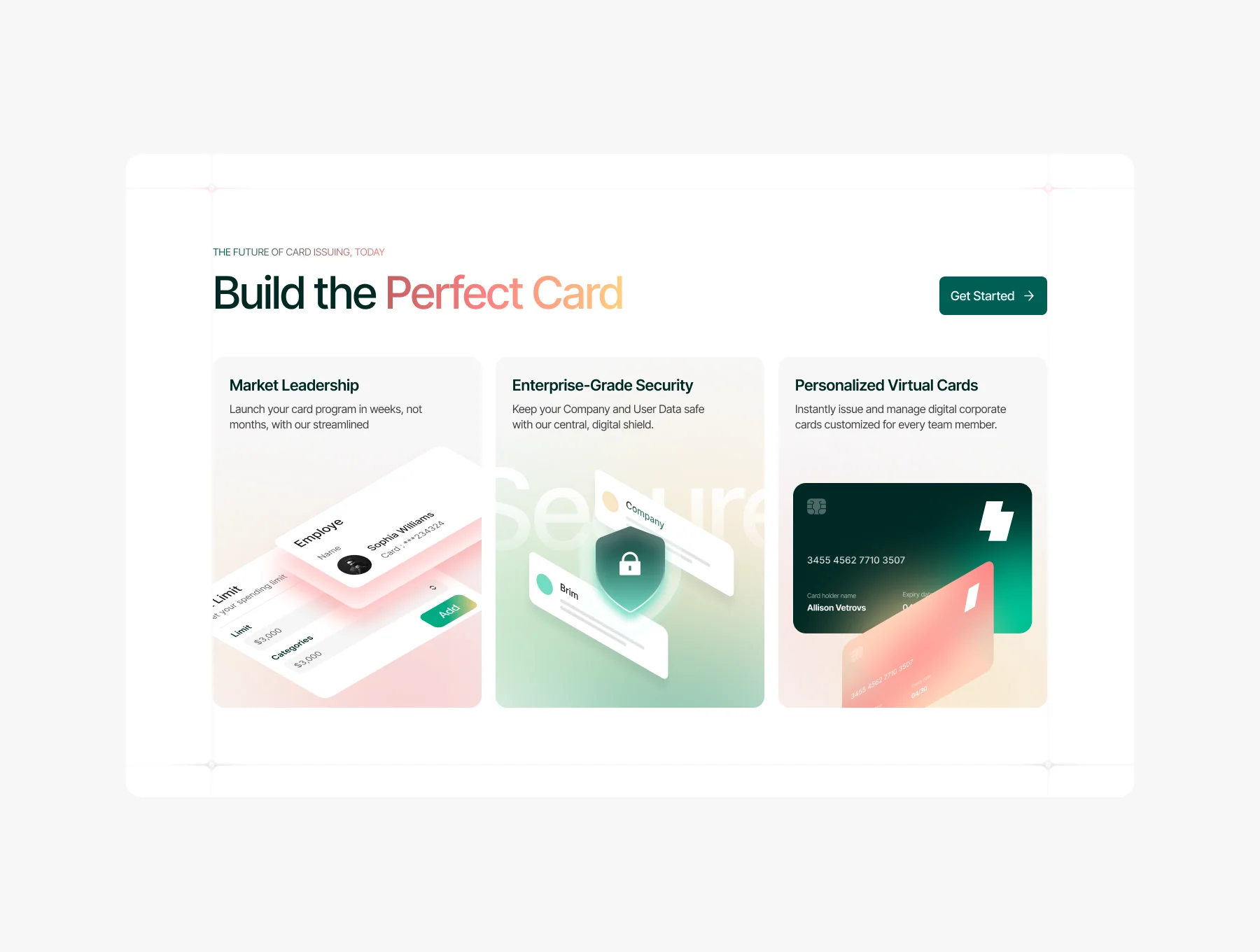 Brim - Fintech / card issuing platform website 2