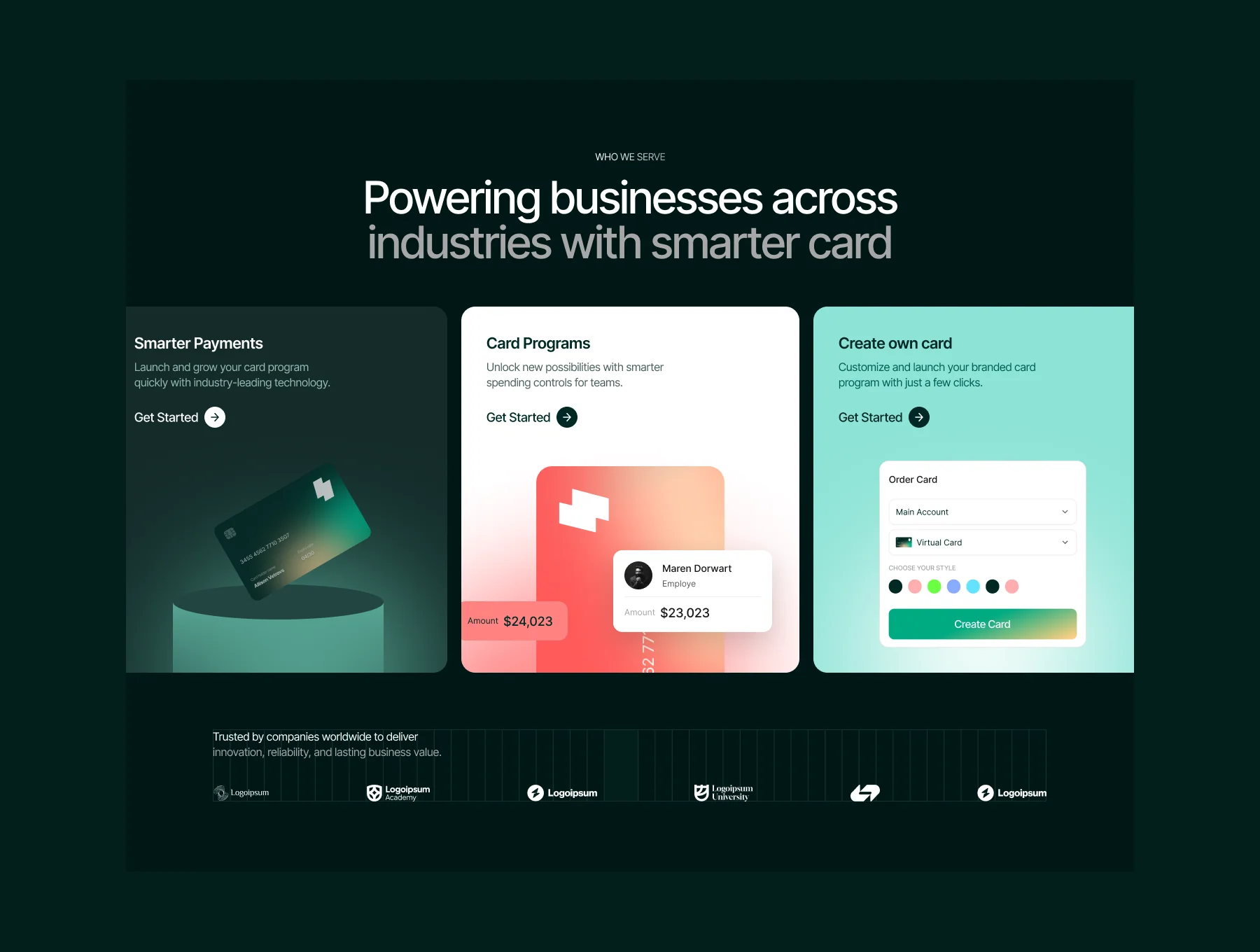 Brim - Fintech / card issuing platform website 4