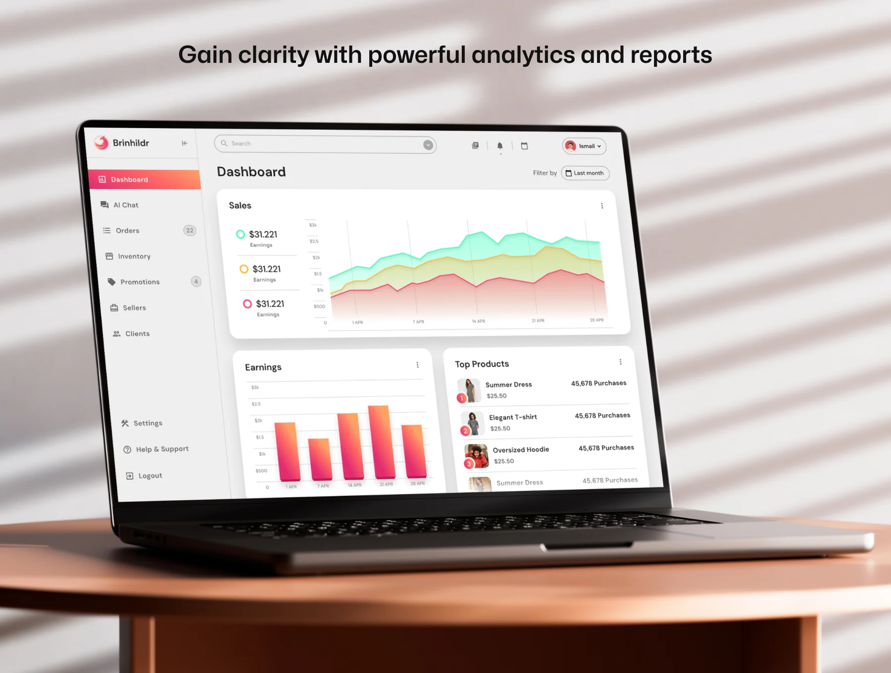 Brinhildr - Dashboard Web UI Kit 2