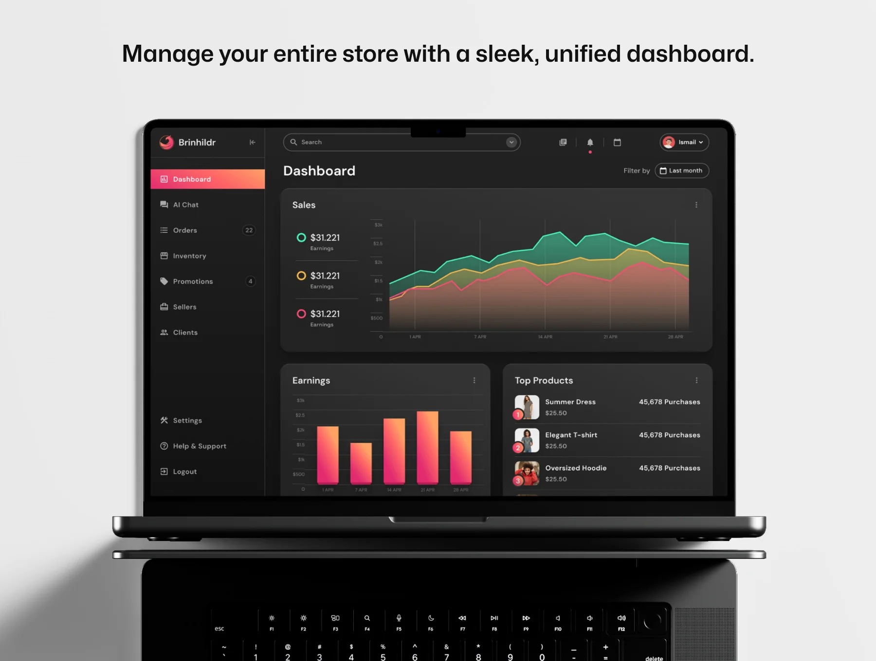 Brinhildr - Dashboard Web UI Kit 3