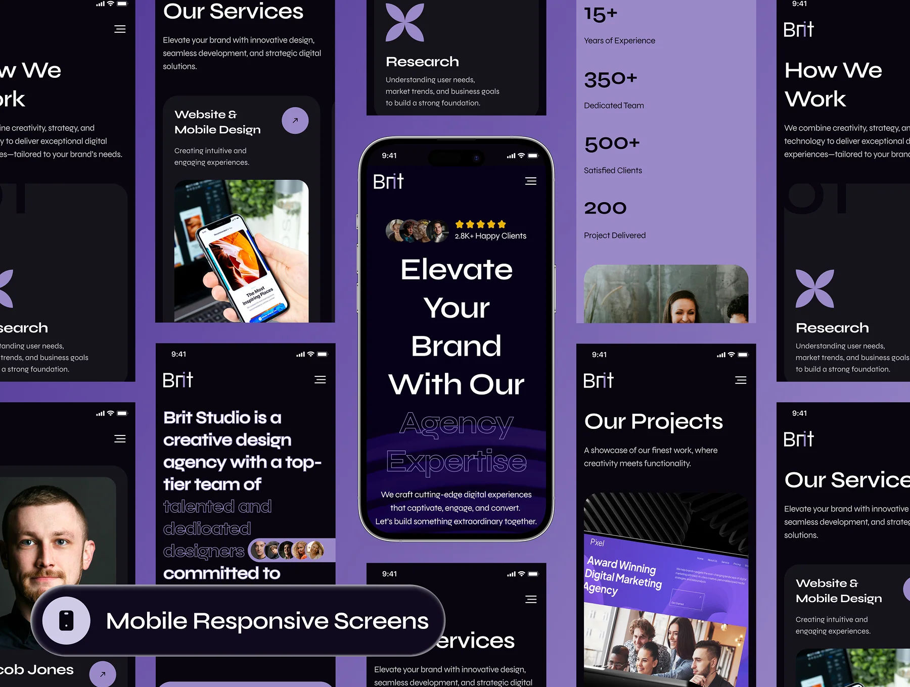 Brit - Digital Agency Website Framer Template 9