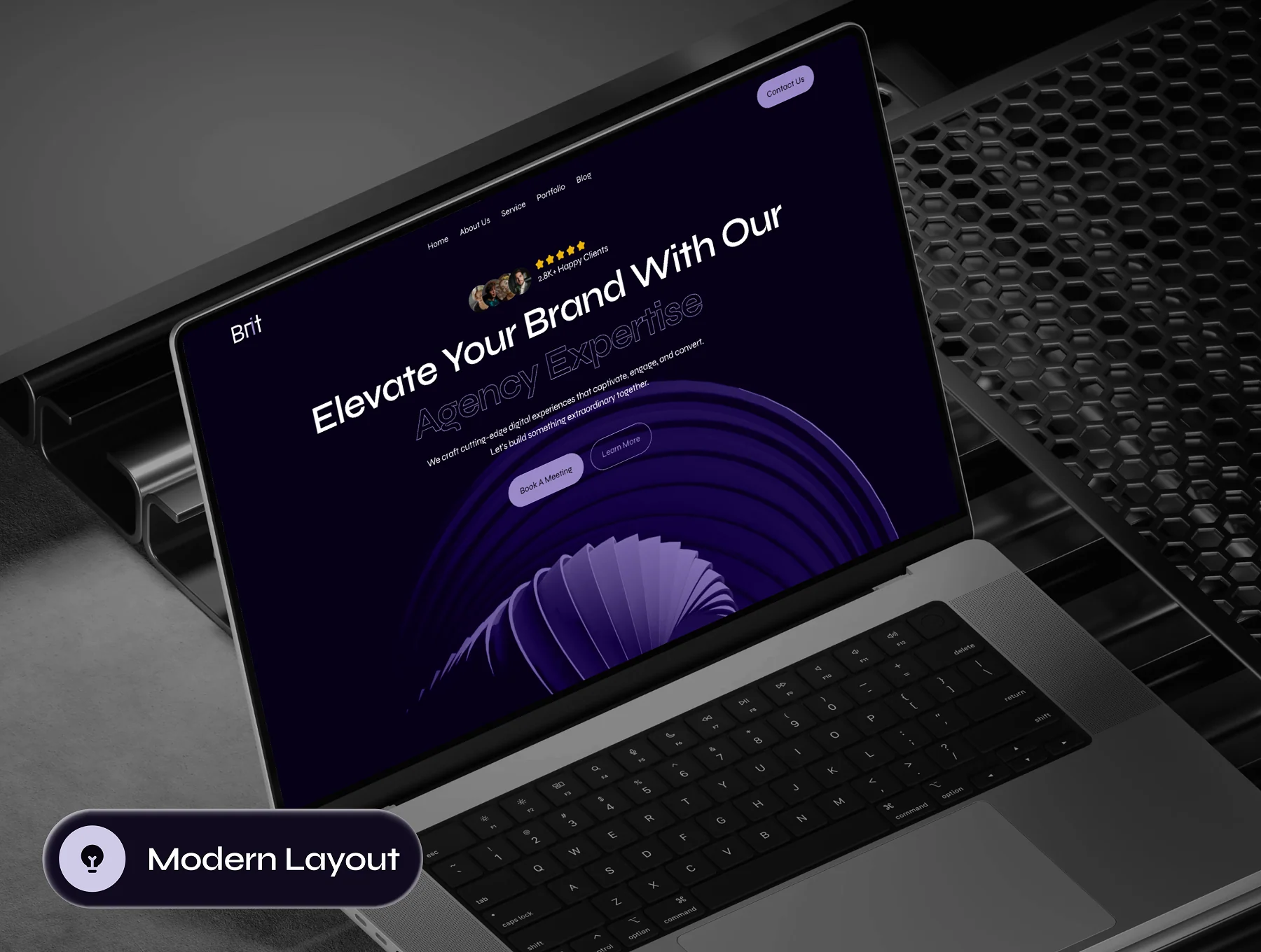 Brit - Digital Agency Website Framer Template 5