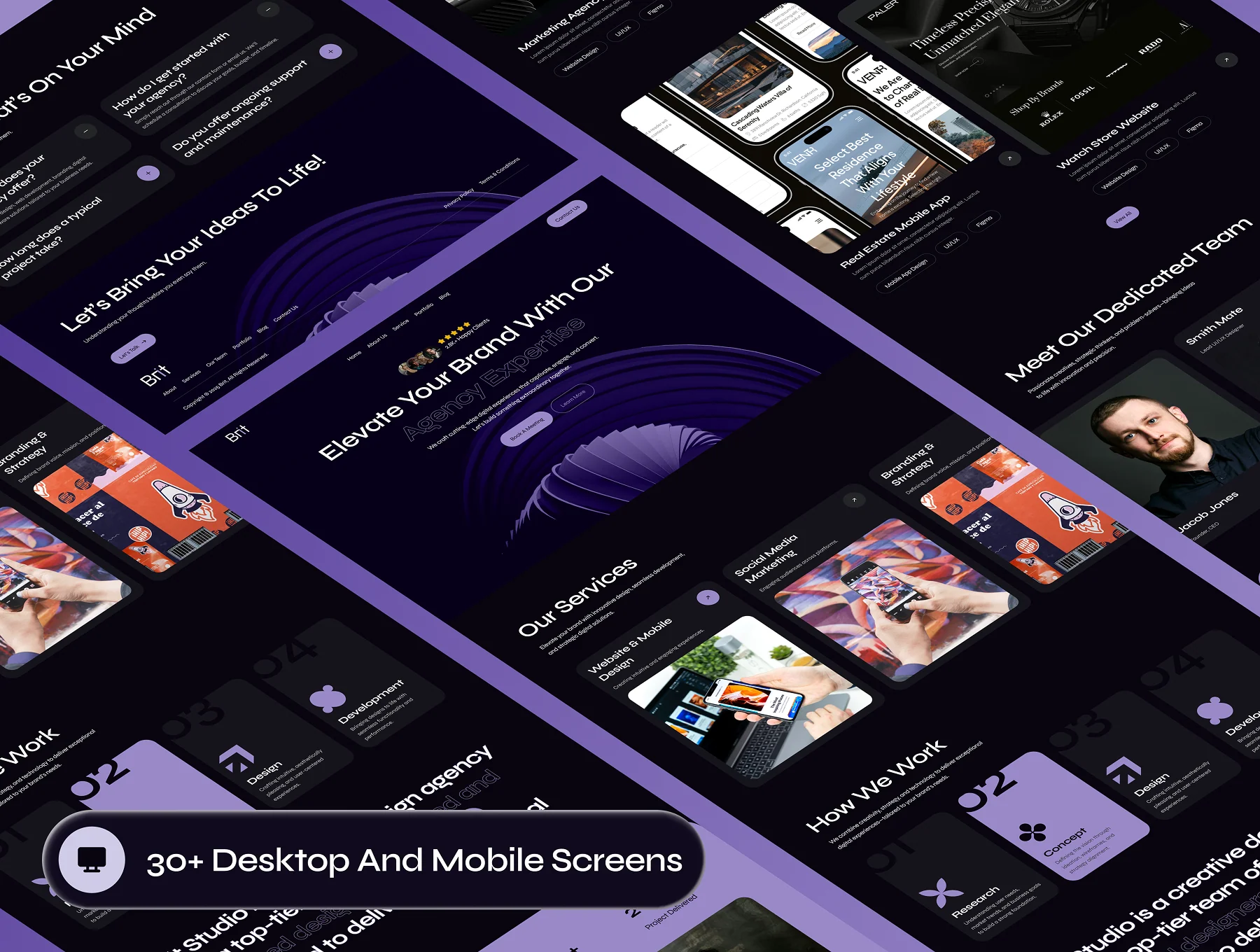 Brit - Digital Agency Website Framer Template 6