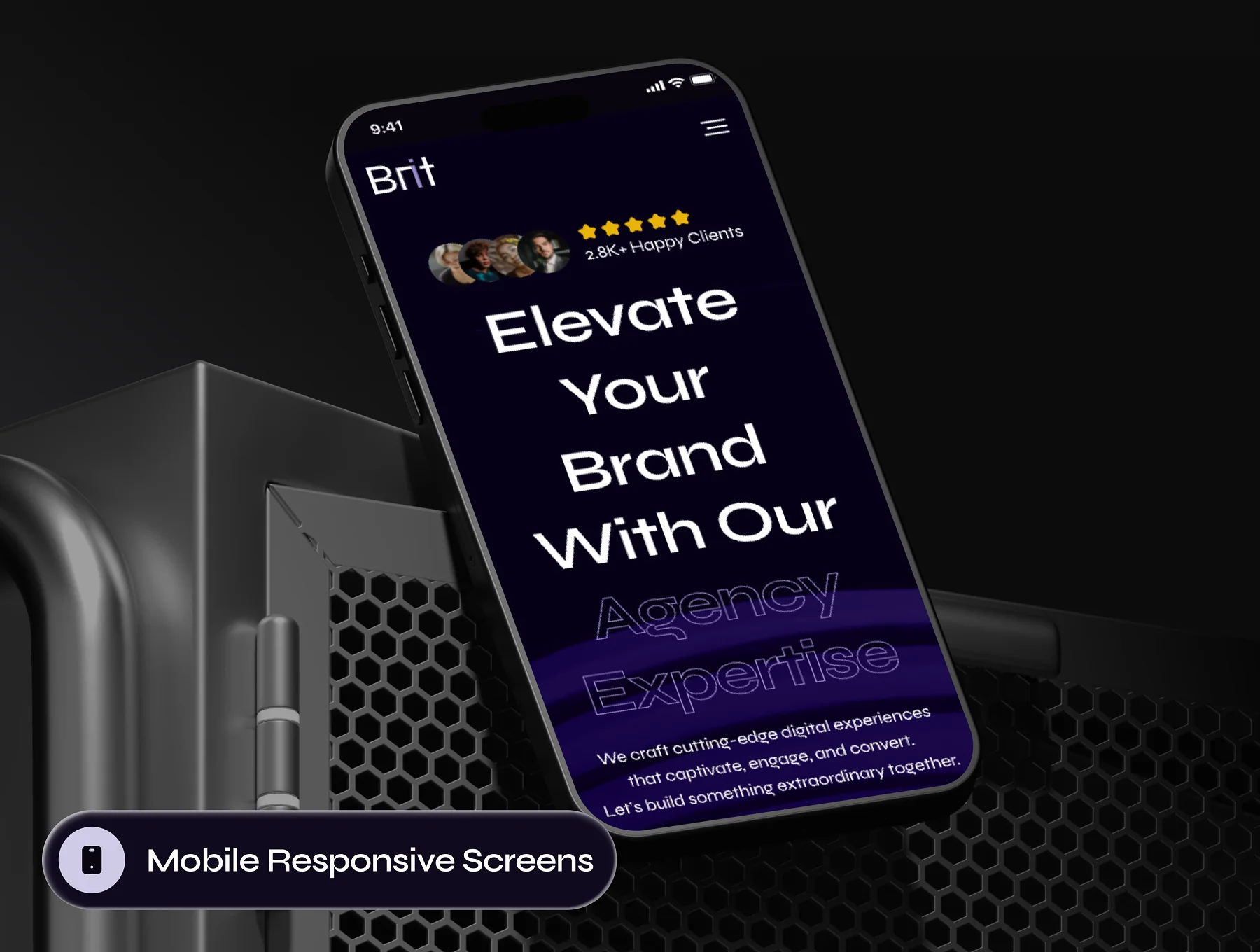 Brit - Digital Agency Website Framer Template 8