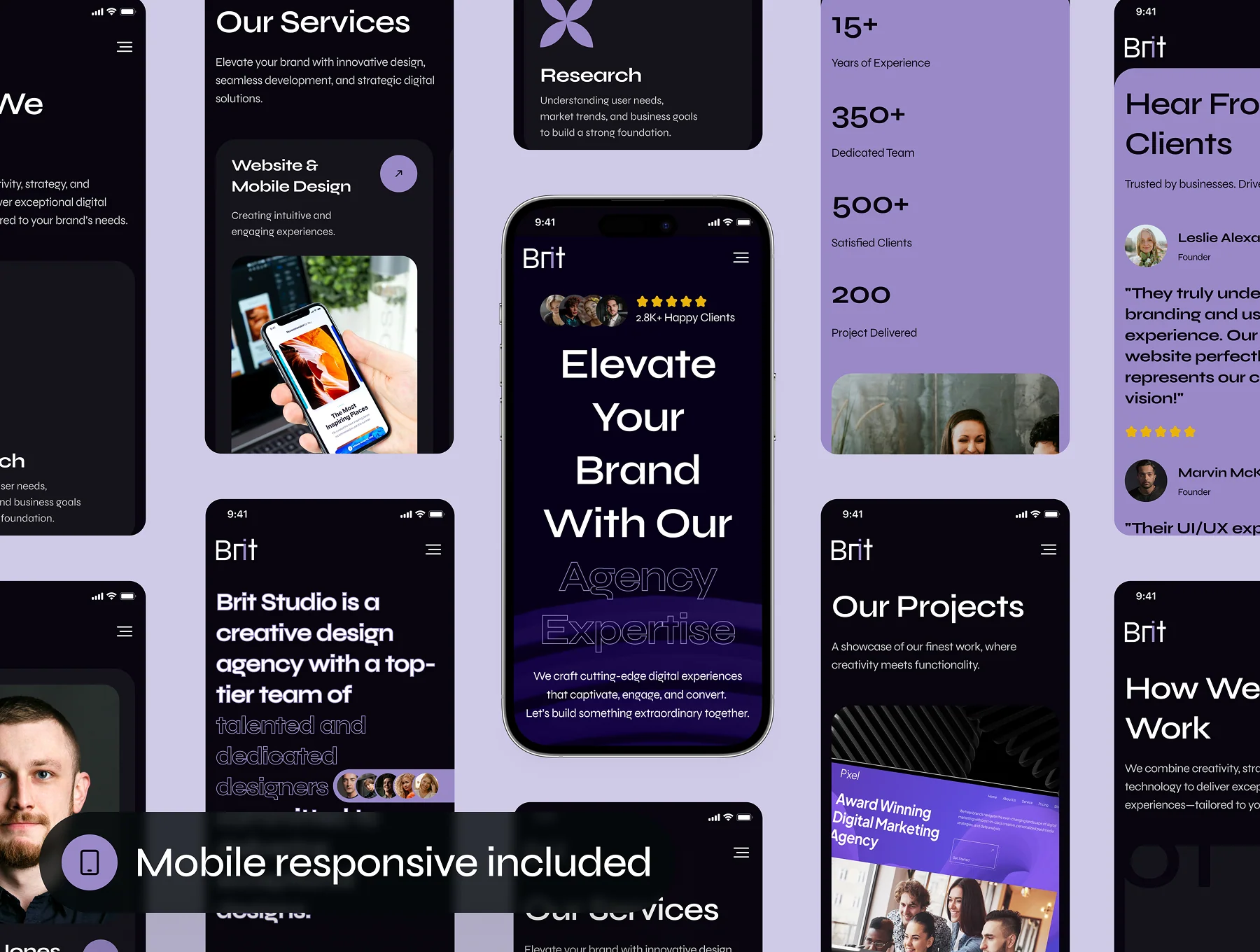 Brit - Digital Agency Website UI Kit 9