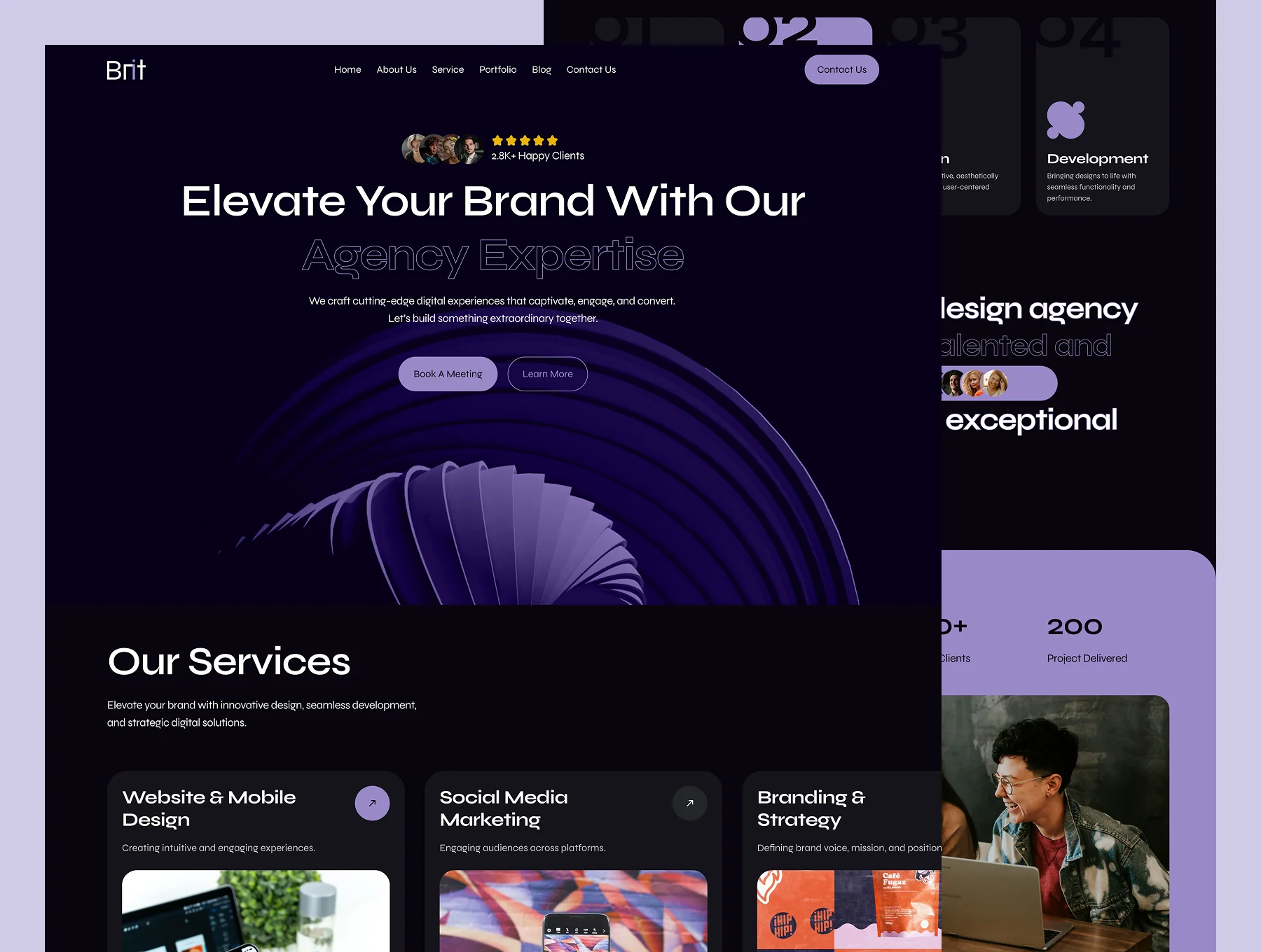 Brit - Digital Agency Website UI Kit 2