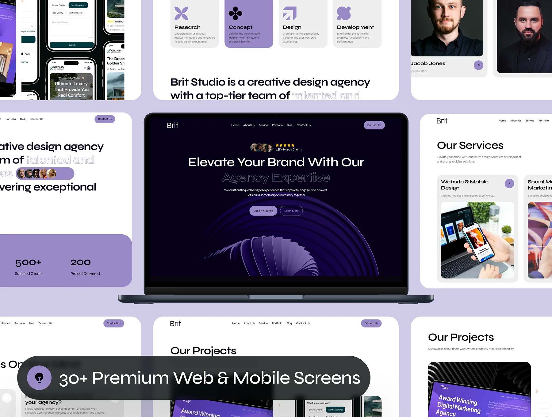 Brit - Digital Agency Website UI Kit 5