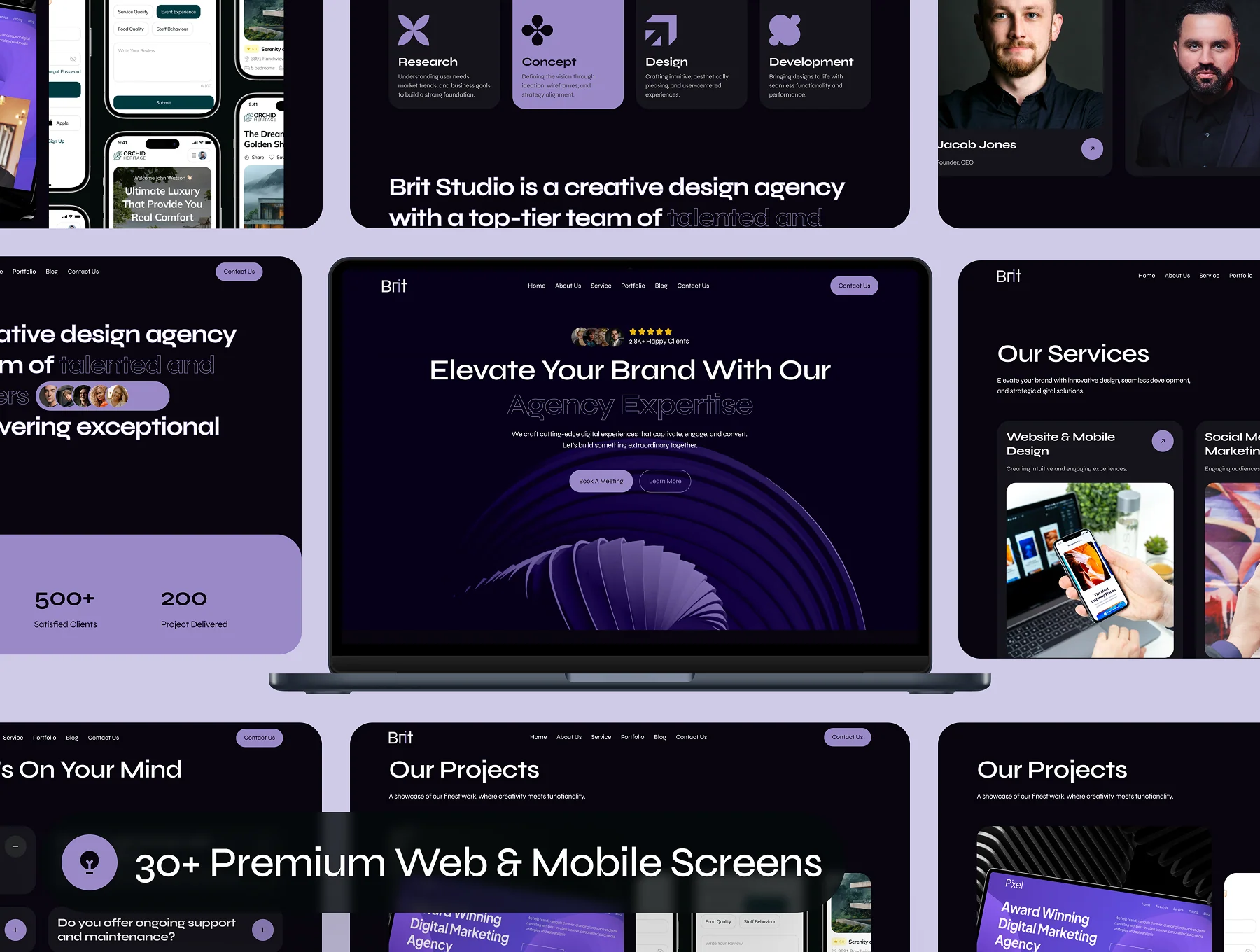 Brit - Digital Agency Website UI Kit 6