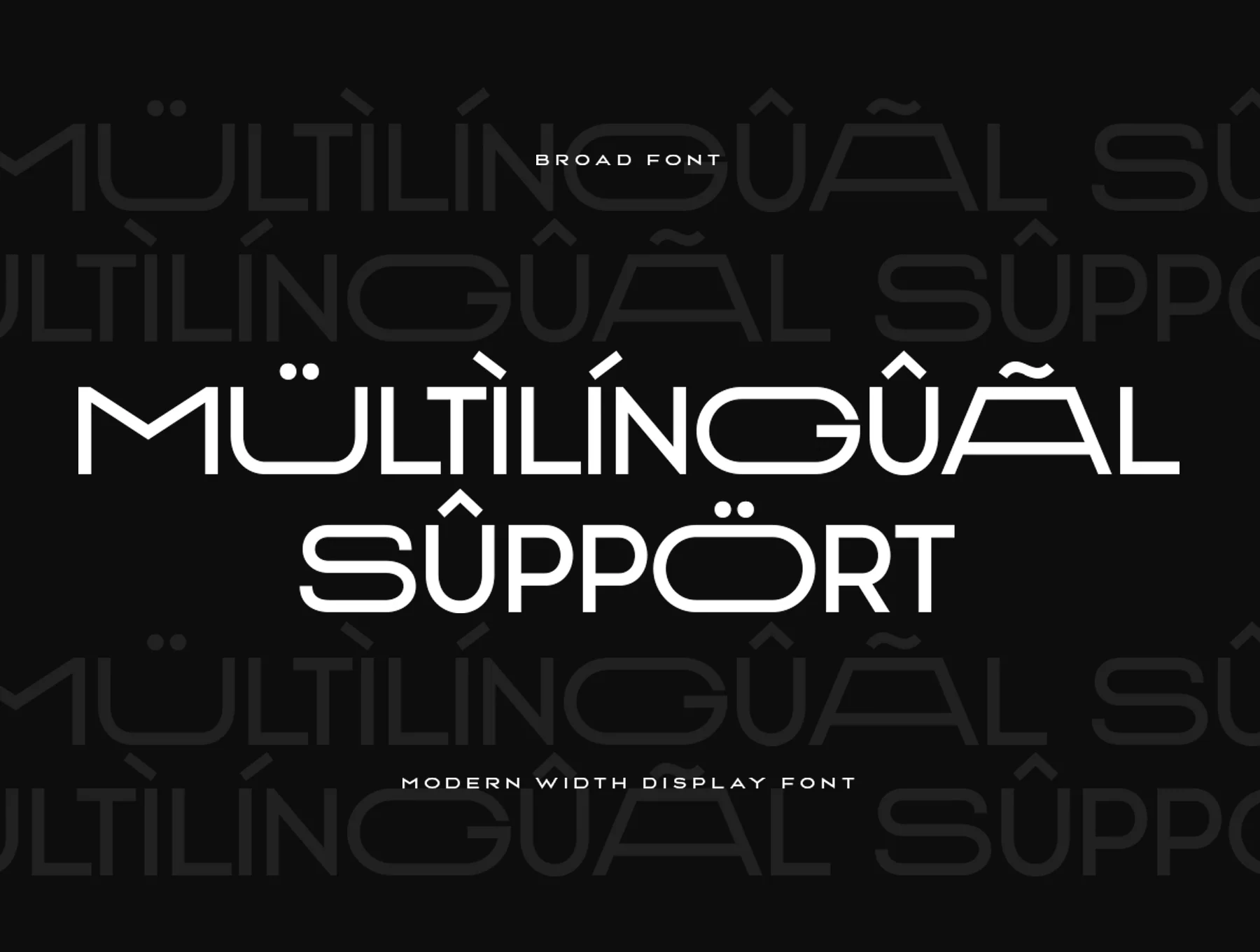 BROAD - Modern Width Display Font 6