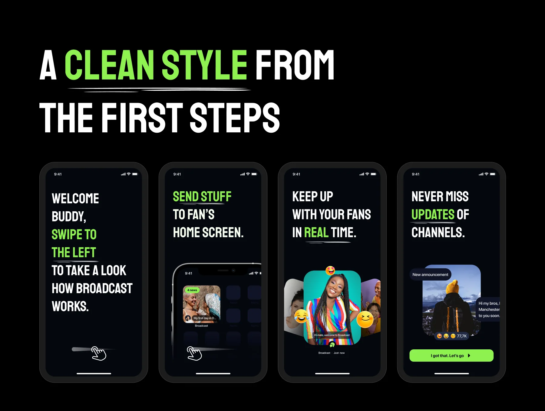 Broadcast Channel App UI Kit | Message & Social Media 4