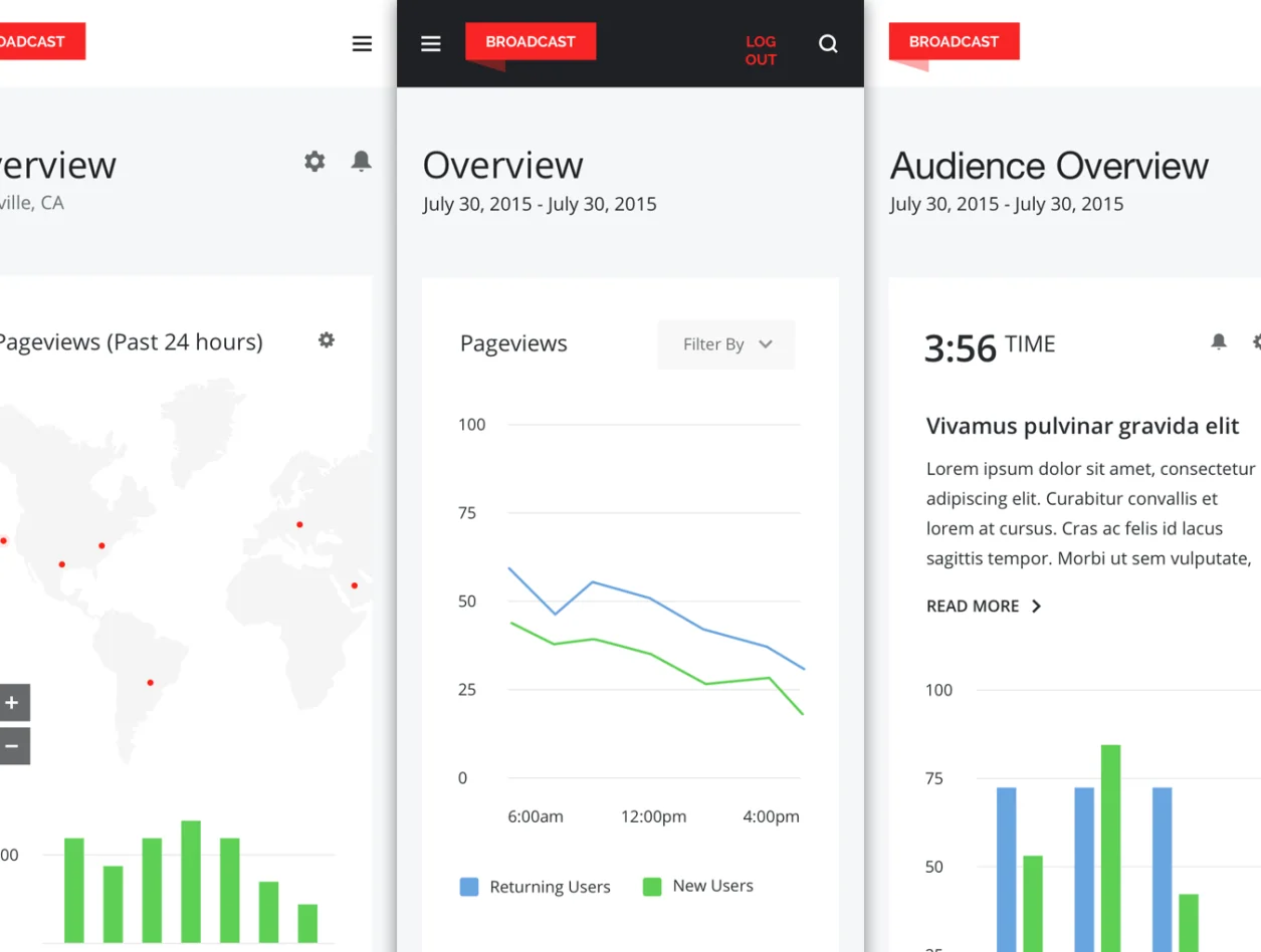 Broadcast Mobile UI Kit 4