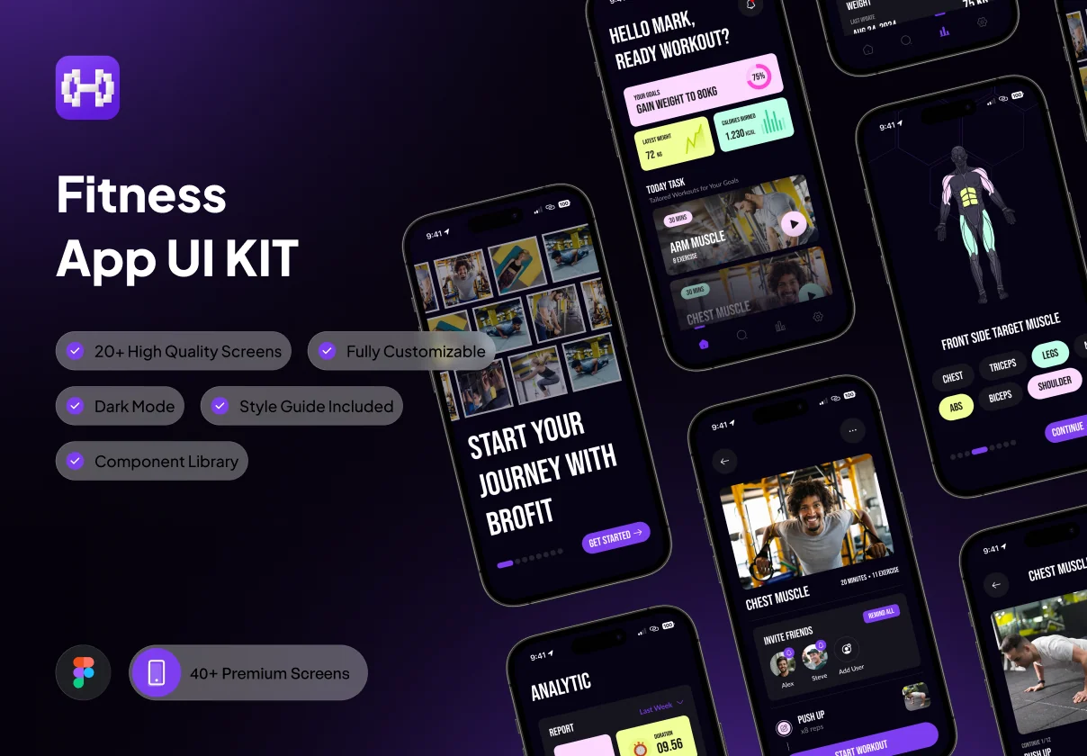 BROFIT - Fitness App UI Kit
