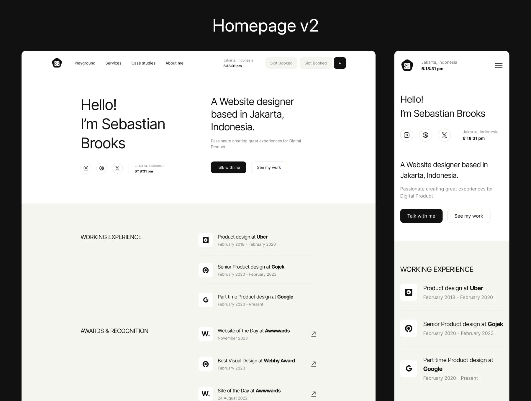 Brooks - Website Designer Portfolio Website 4