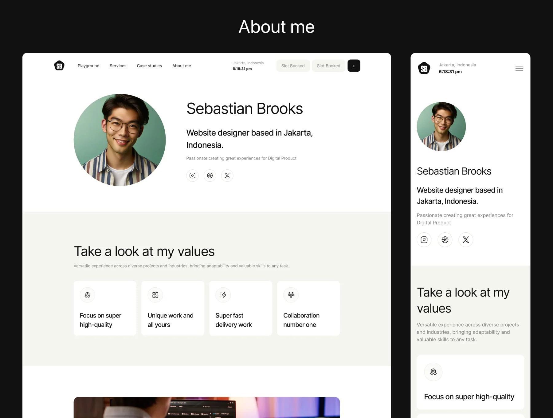 Brooks - Website Designer Portfolio Website 6