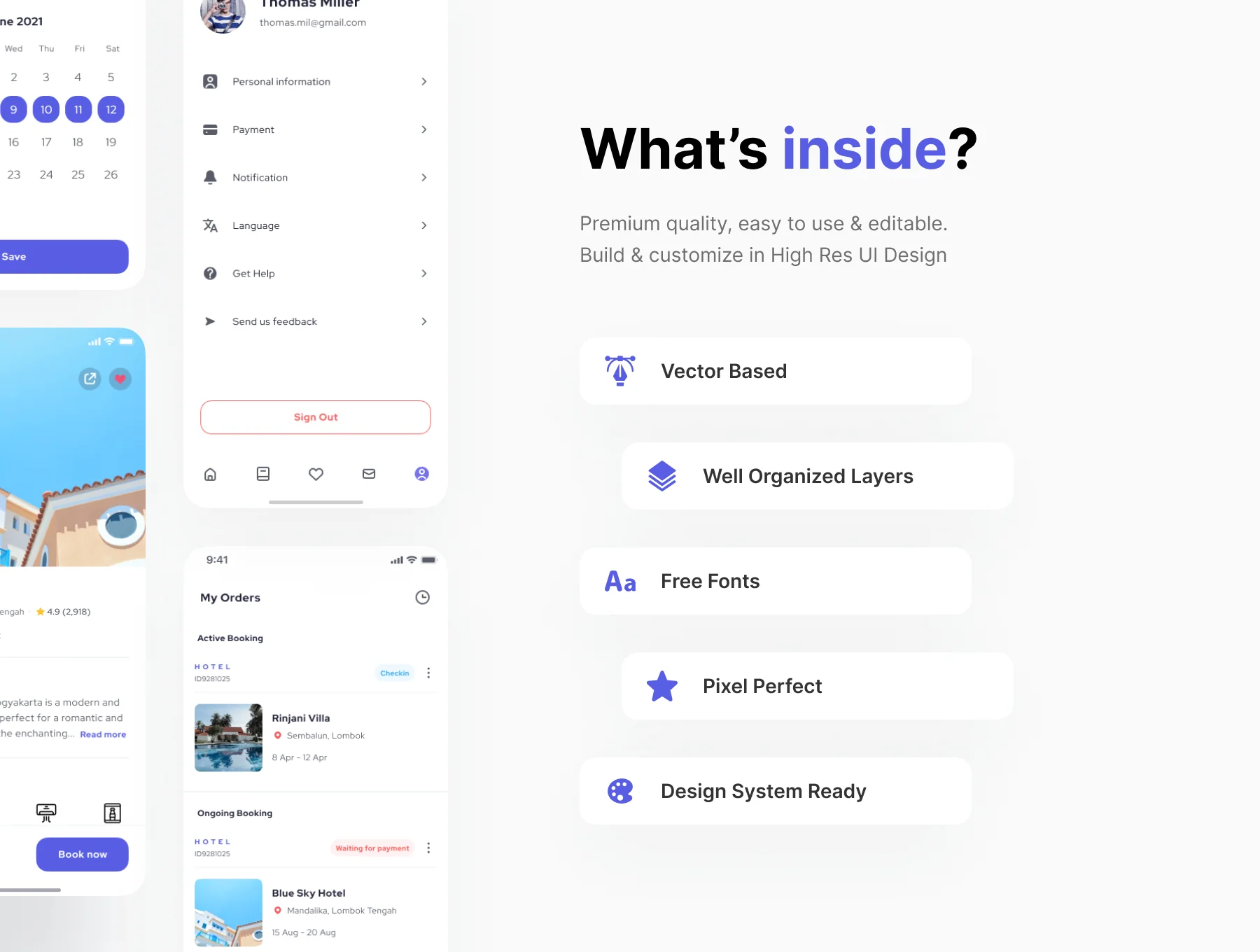 Broom - Hotel Airbnb Guesthouse Booking Mobile App UI Kit 2