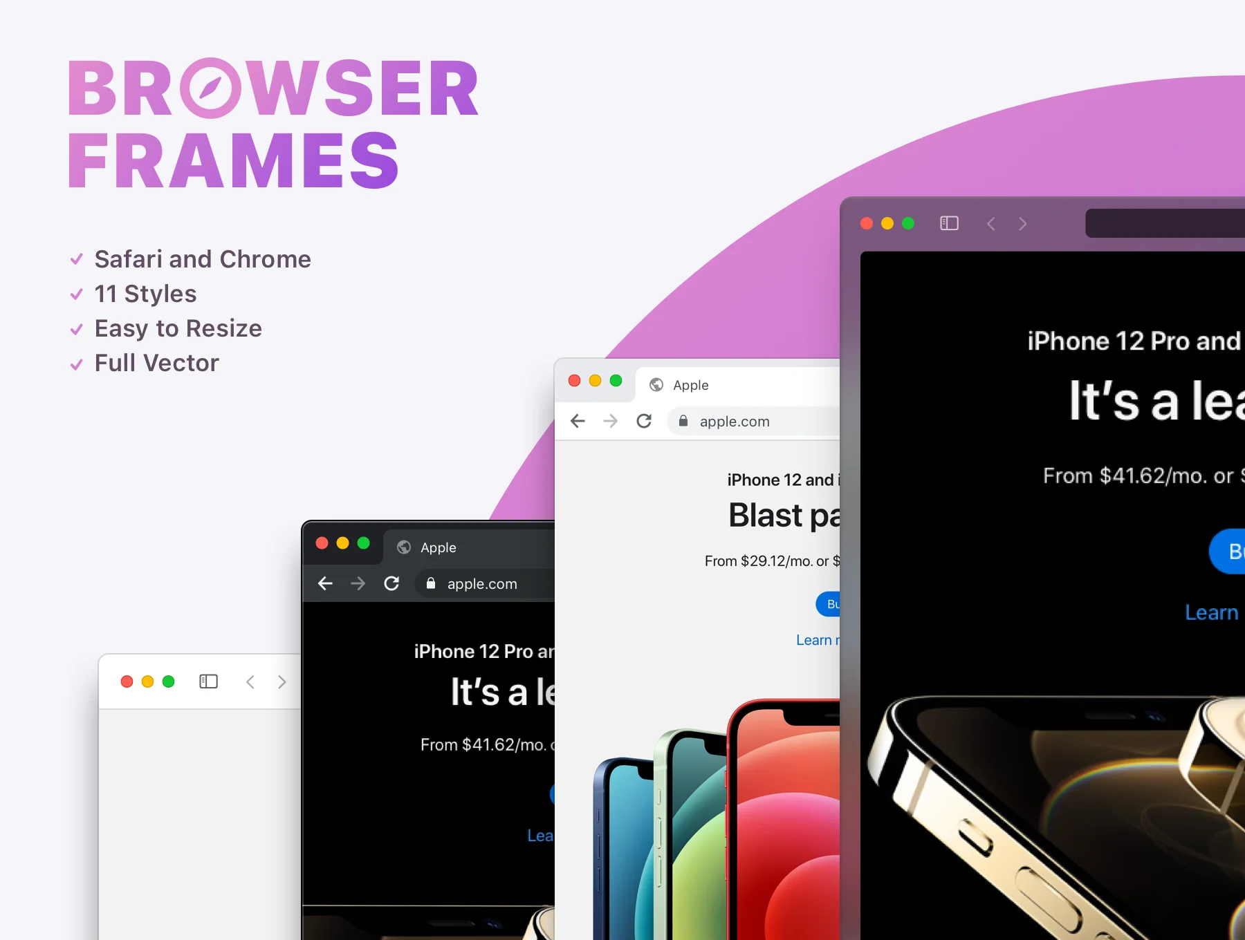 Browser Frames Mockups