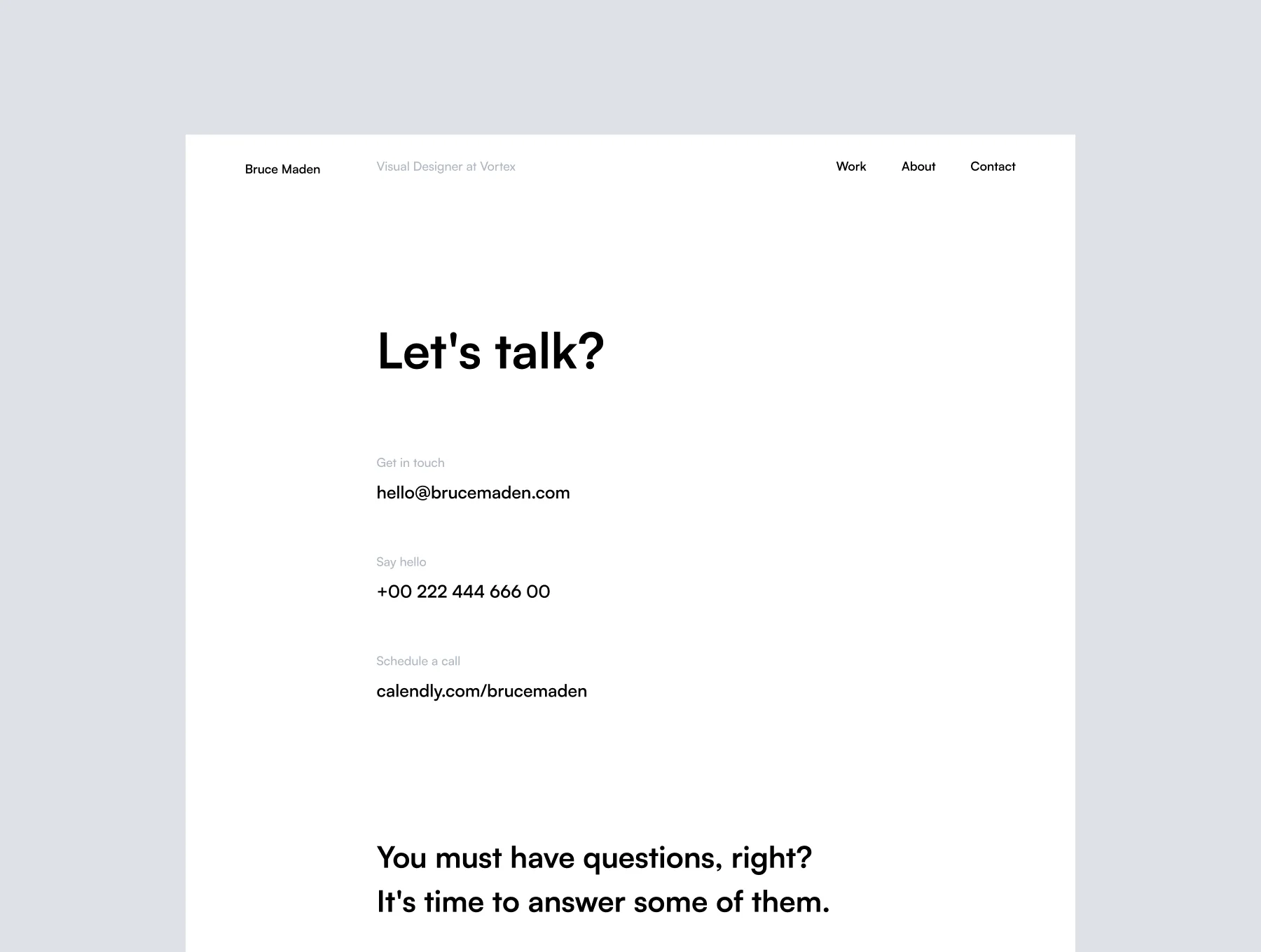 Bruce — Framer Template 4
