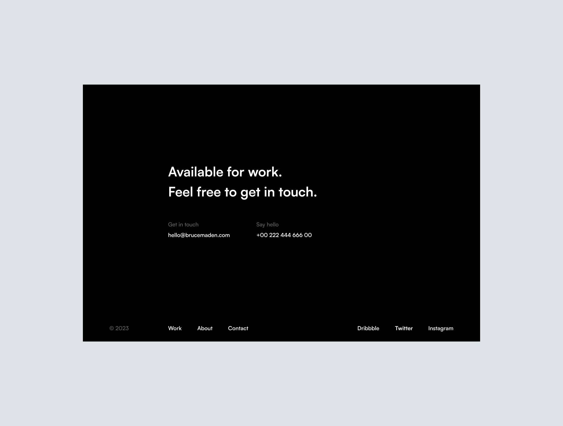 Bruce — Framer Template 5