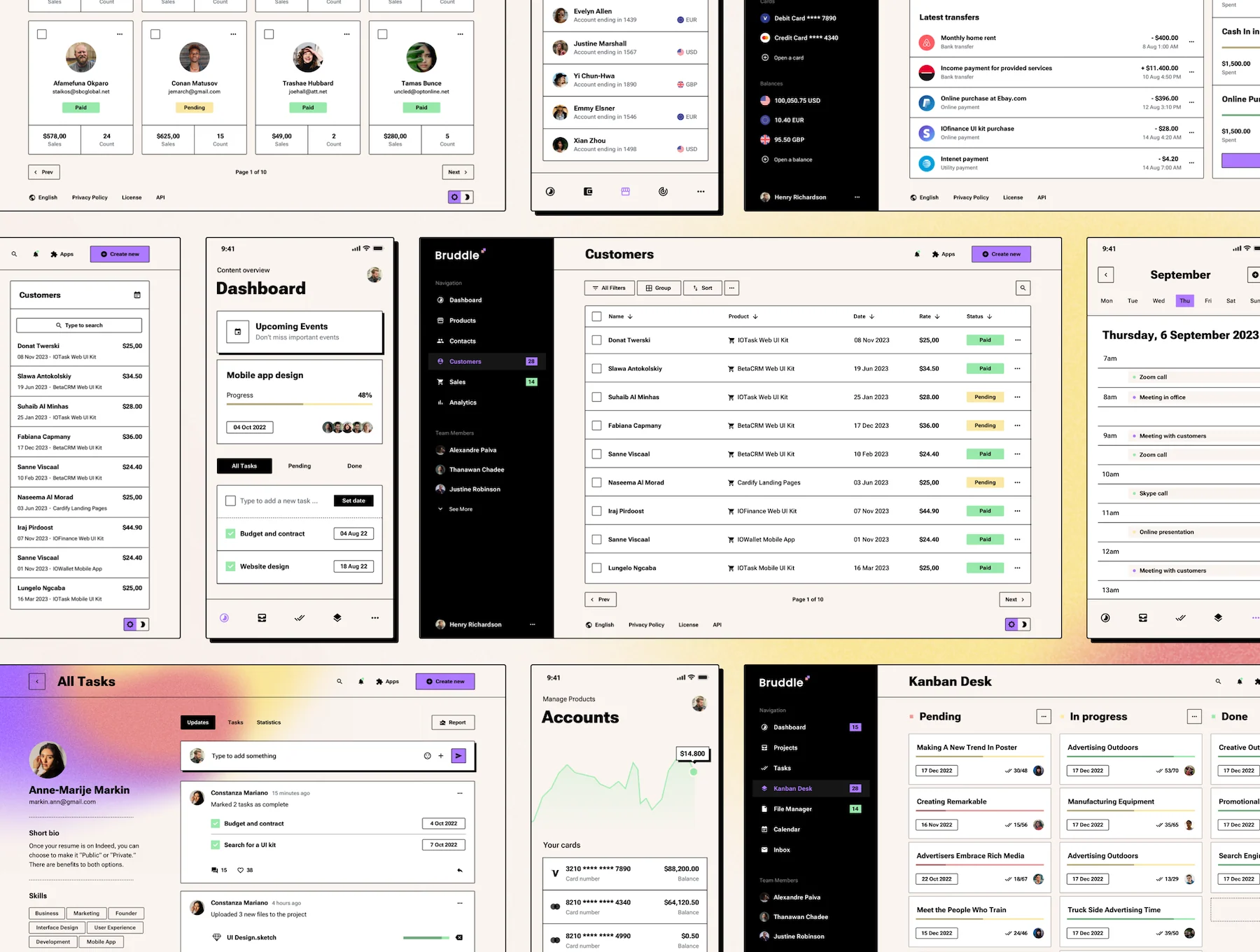 Bruddle - Neo brutalism UI kit for SaaS Dashboards 10