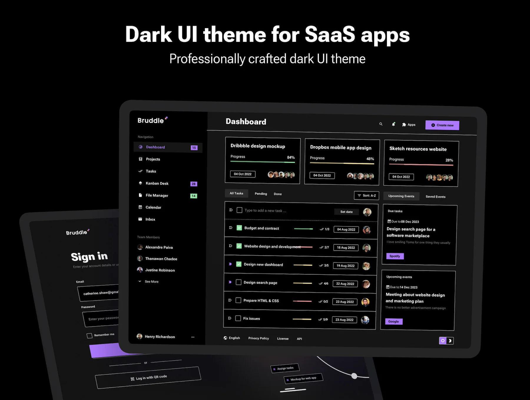 Bruddle - Neo brutalism UI kit for SaaS Dashboards 8