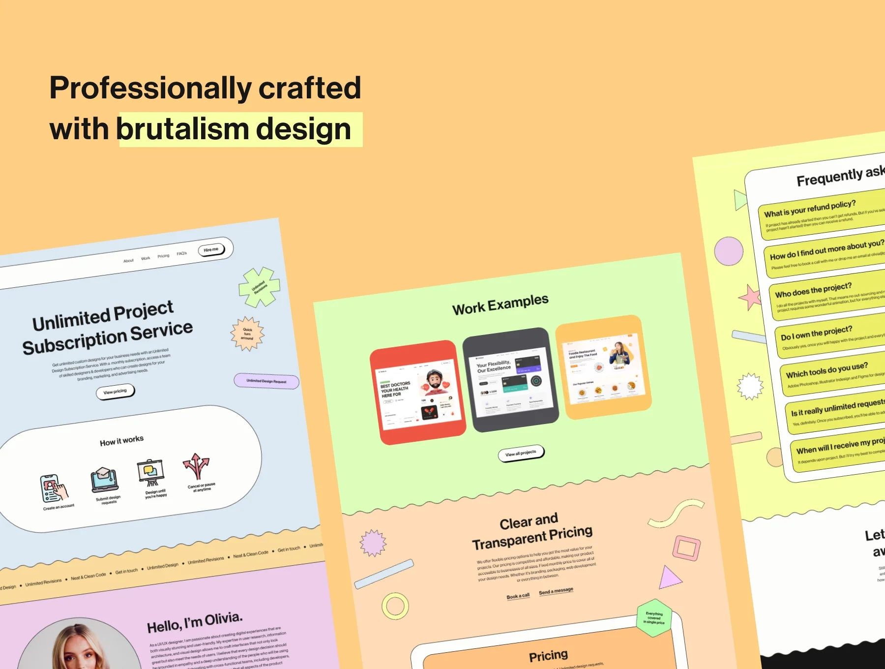 Brutal Portfolio Website Template 2