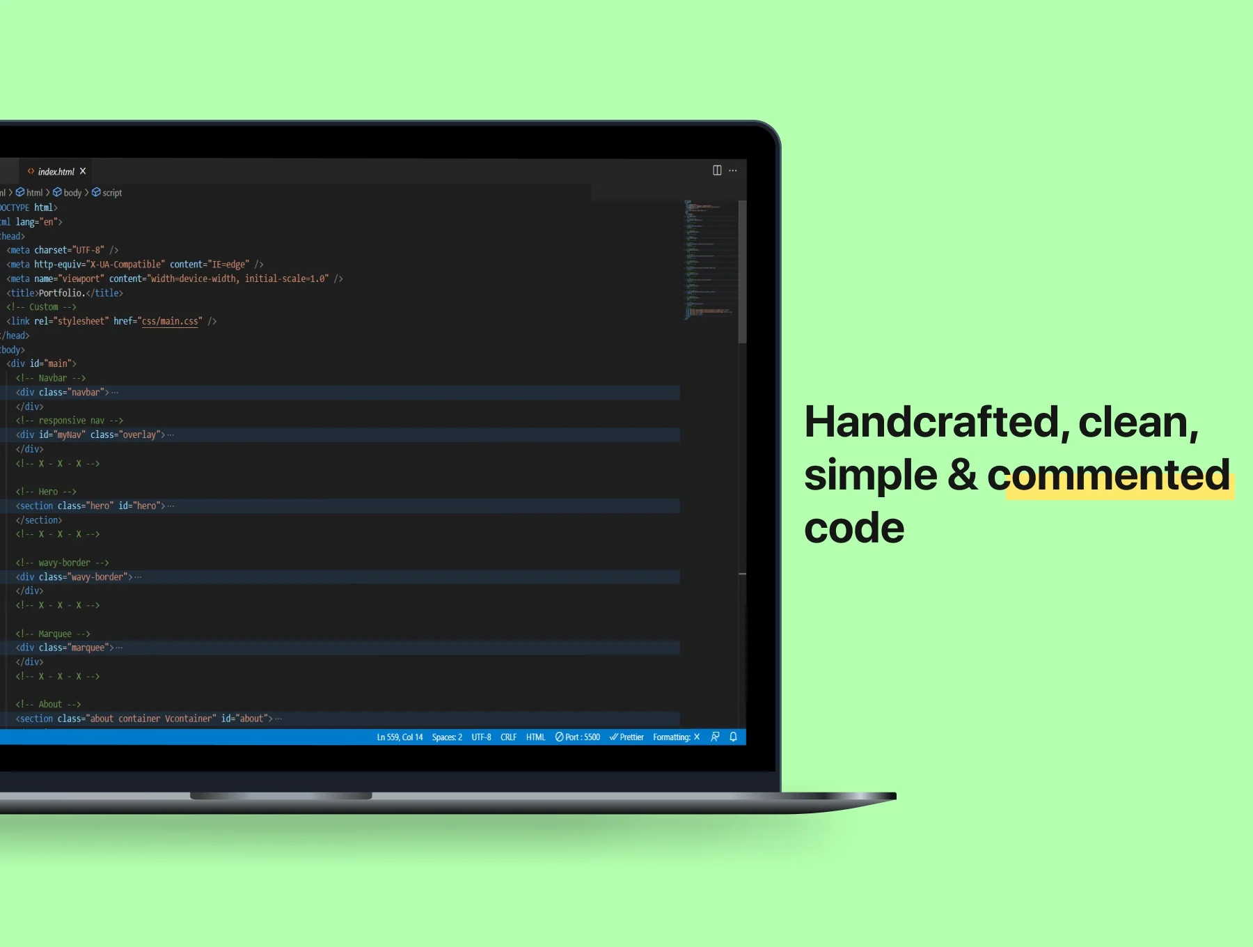 Brutal Portfolio Website Template 3