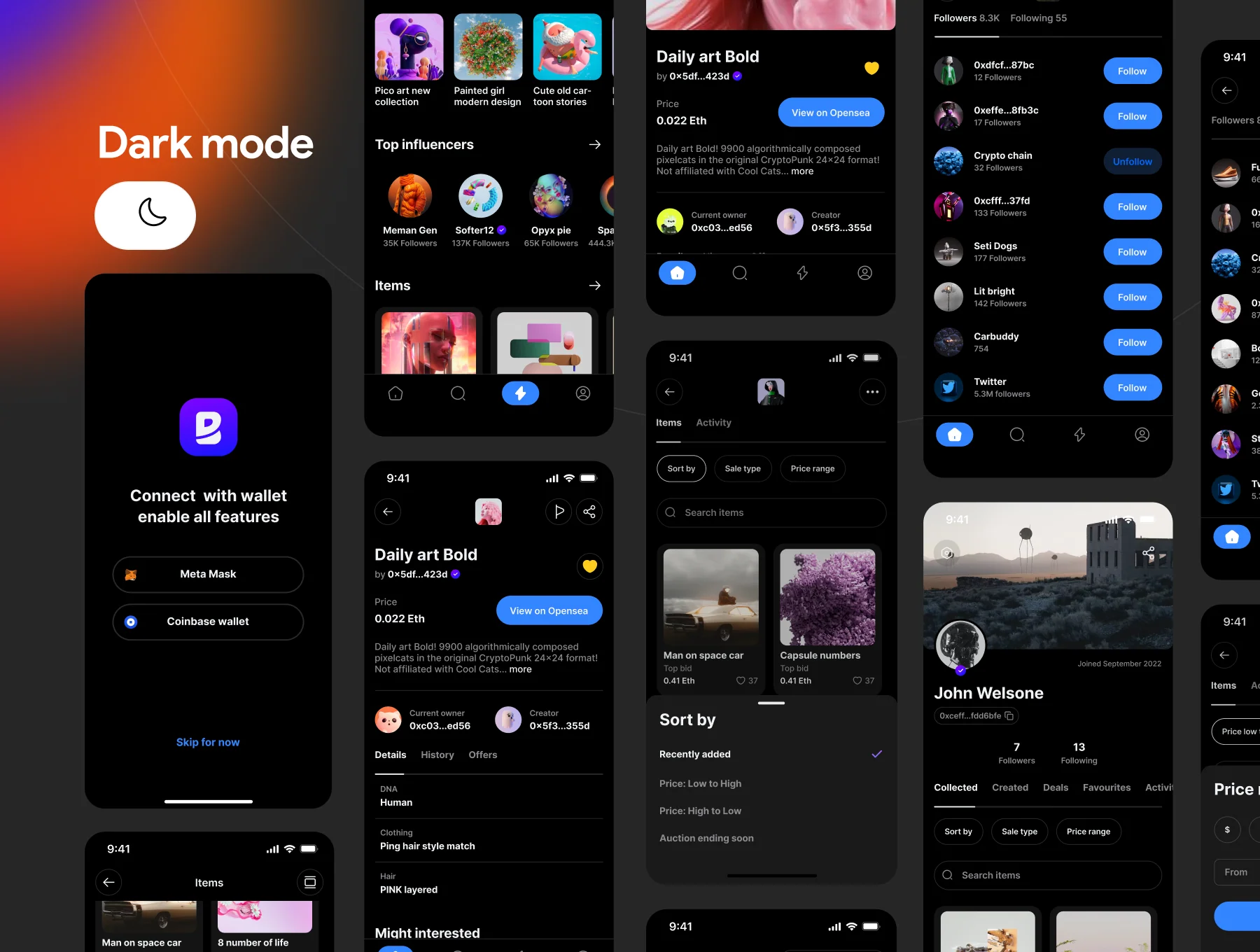 Btrade NFT Marketplace App UI Kit 4