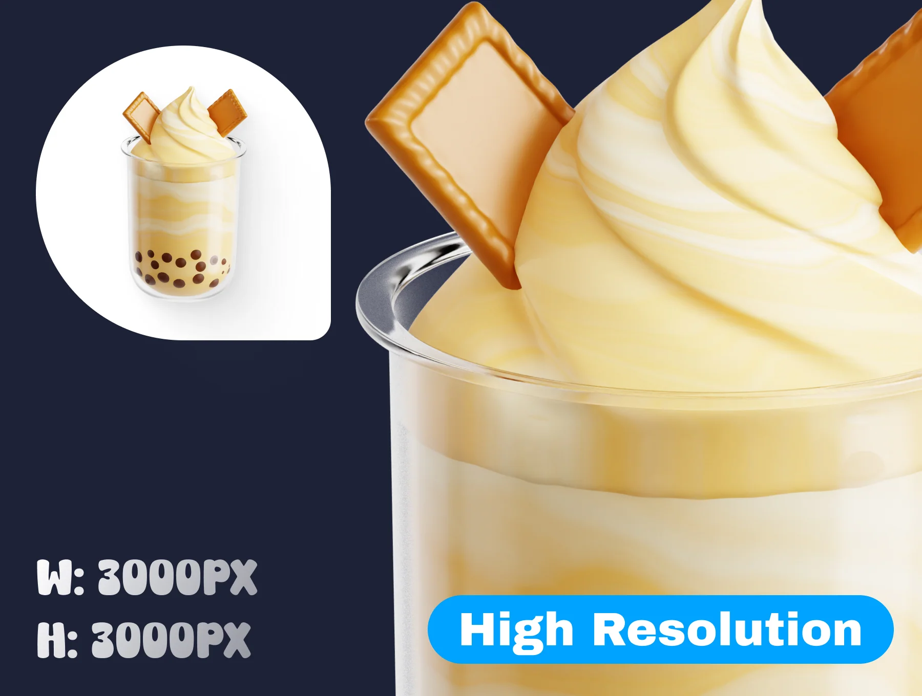 Bubble Tea 3D Icon Set 2