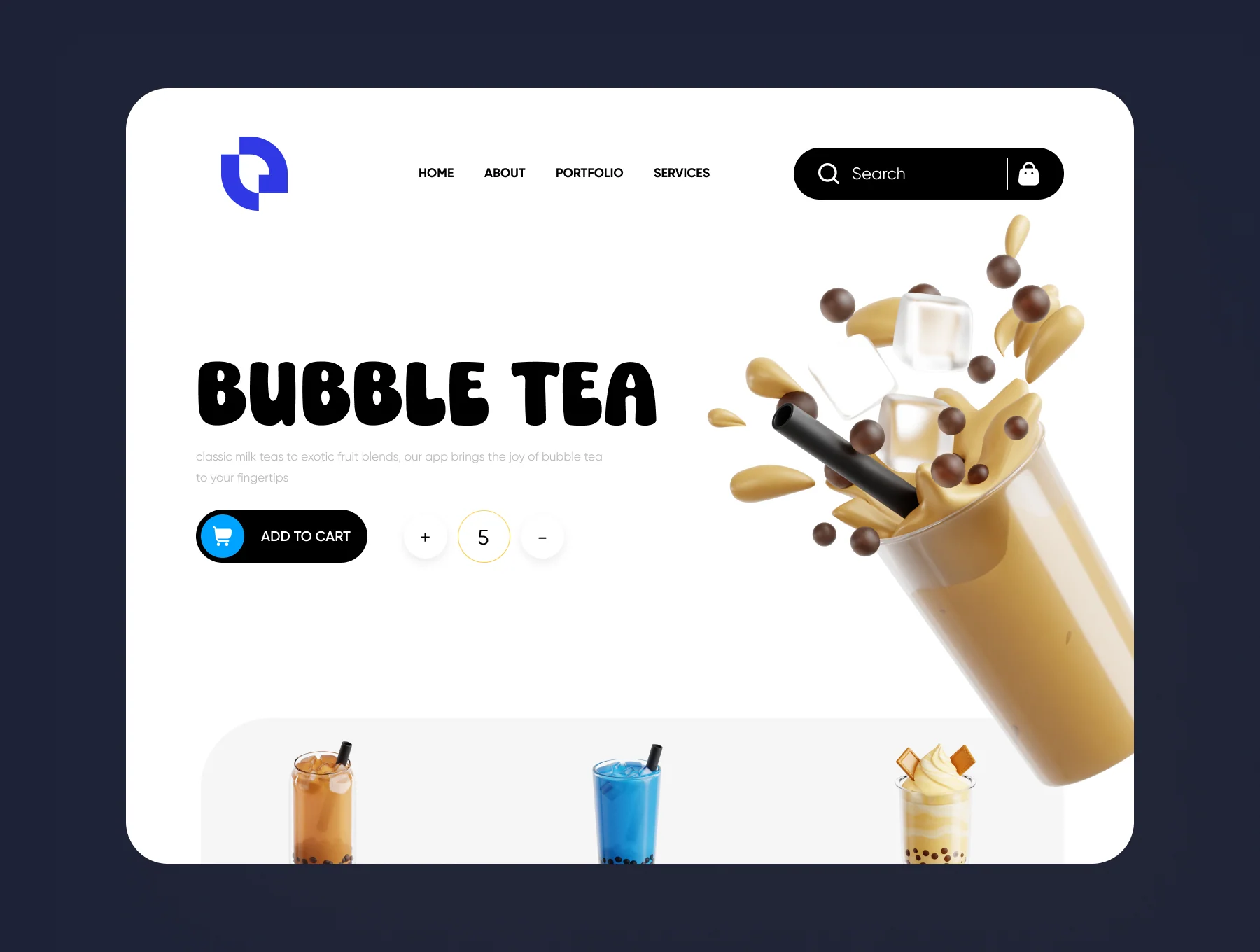 Bubble Tea 3D Icon Set 4