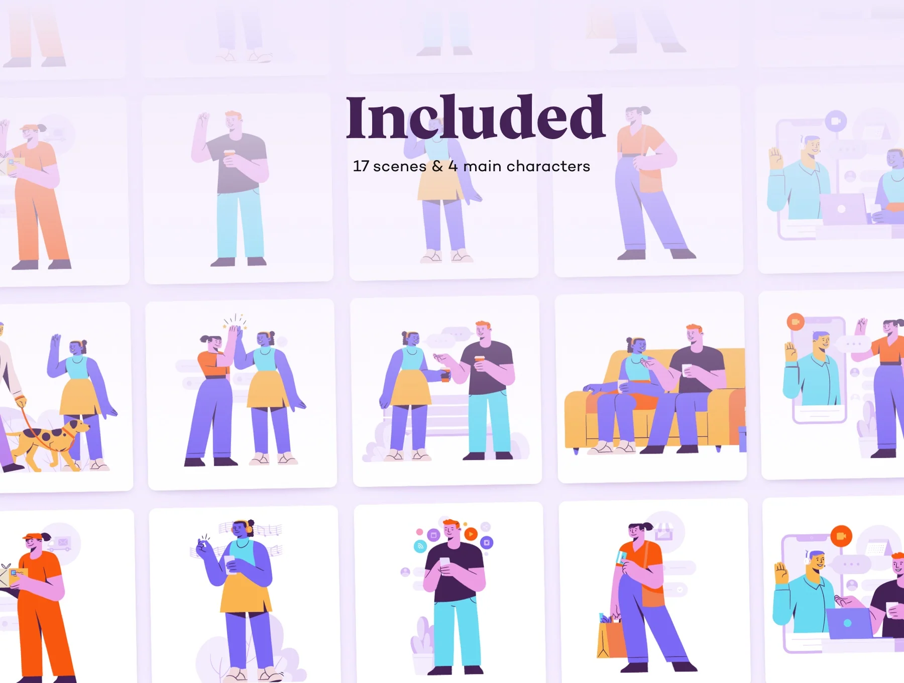 Buddis - Social E-commerce & Lifestyle Illustration Kit 2