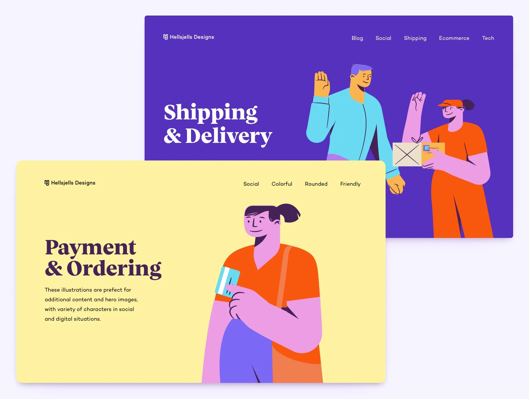 Buddis - Social E-commerce & Lifestyle Illustration Kit 6