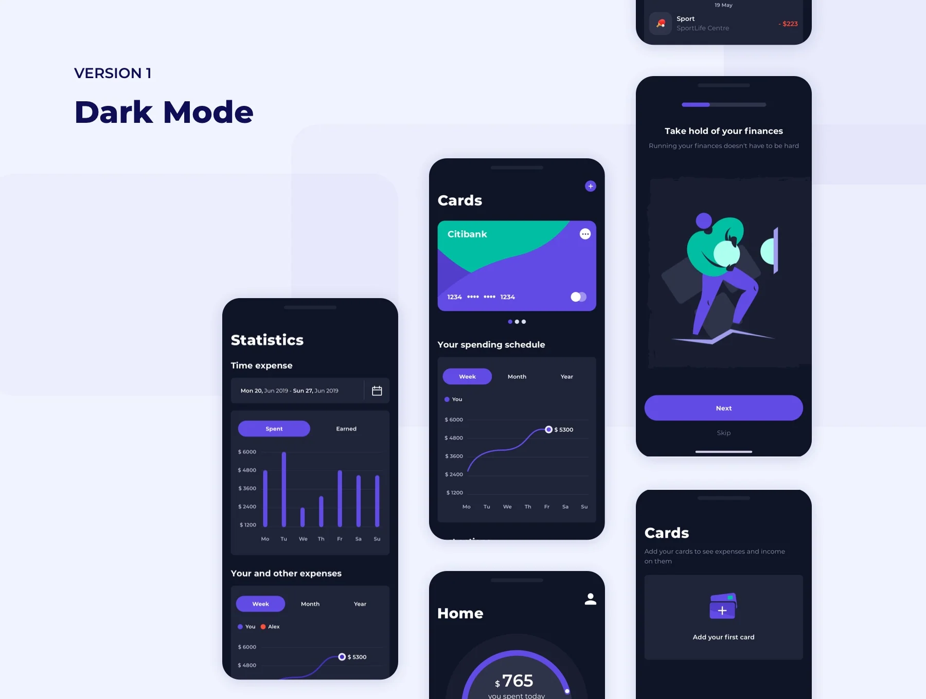 Budget Planner iOS UI Kit 3