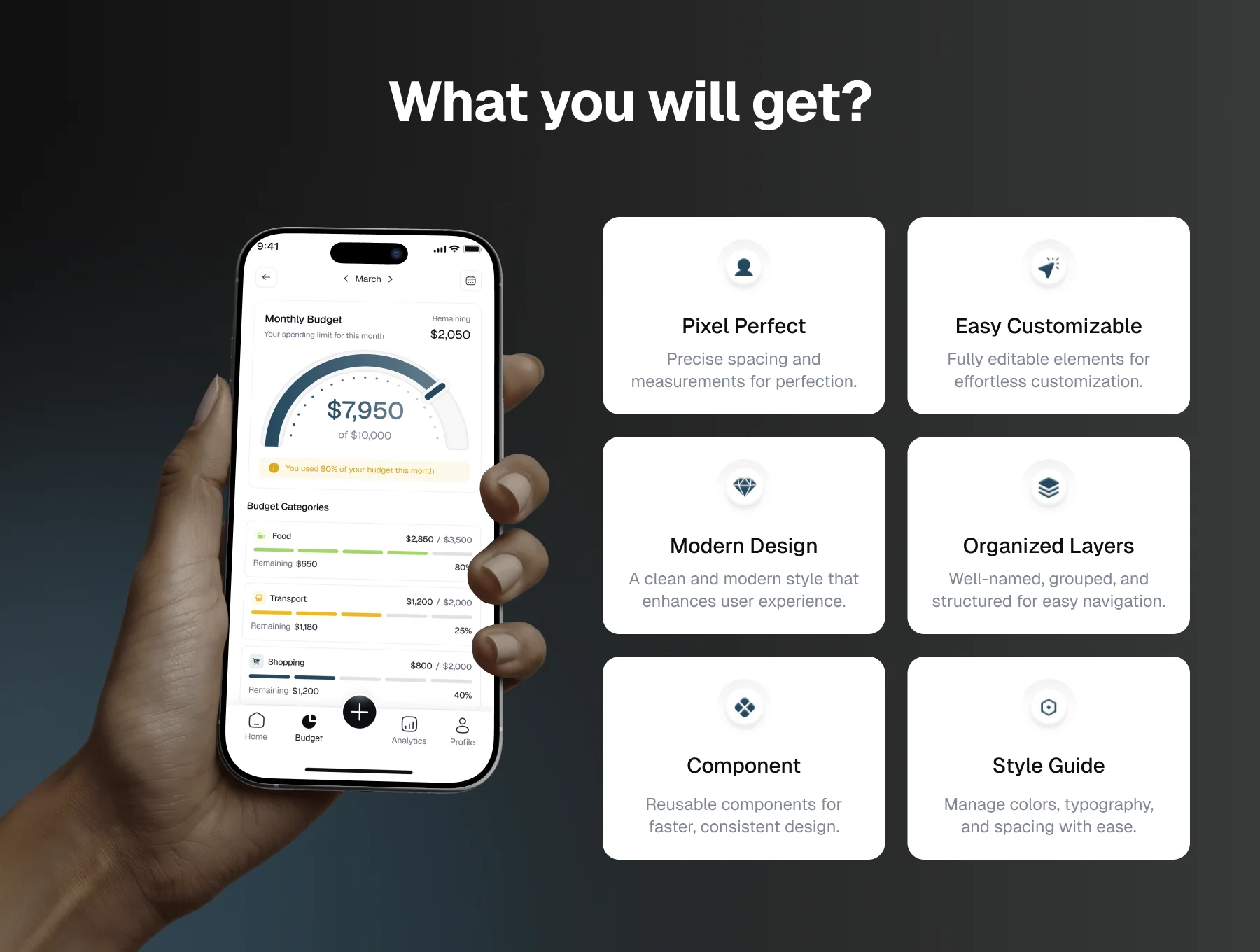 Budgetin - Budget Tracker App UI KIT 3