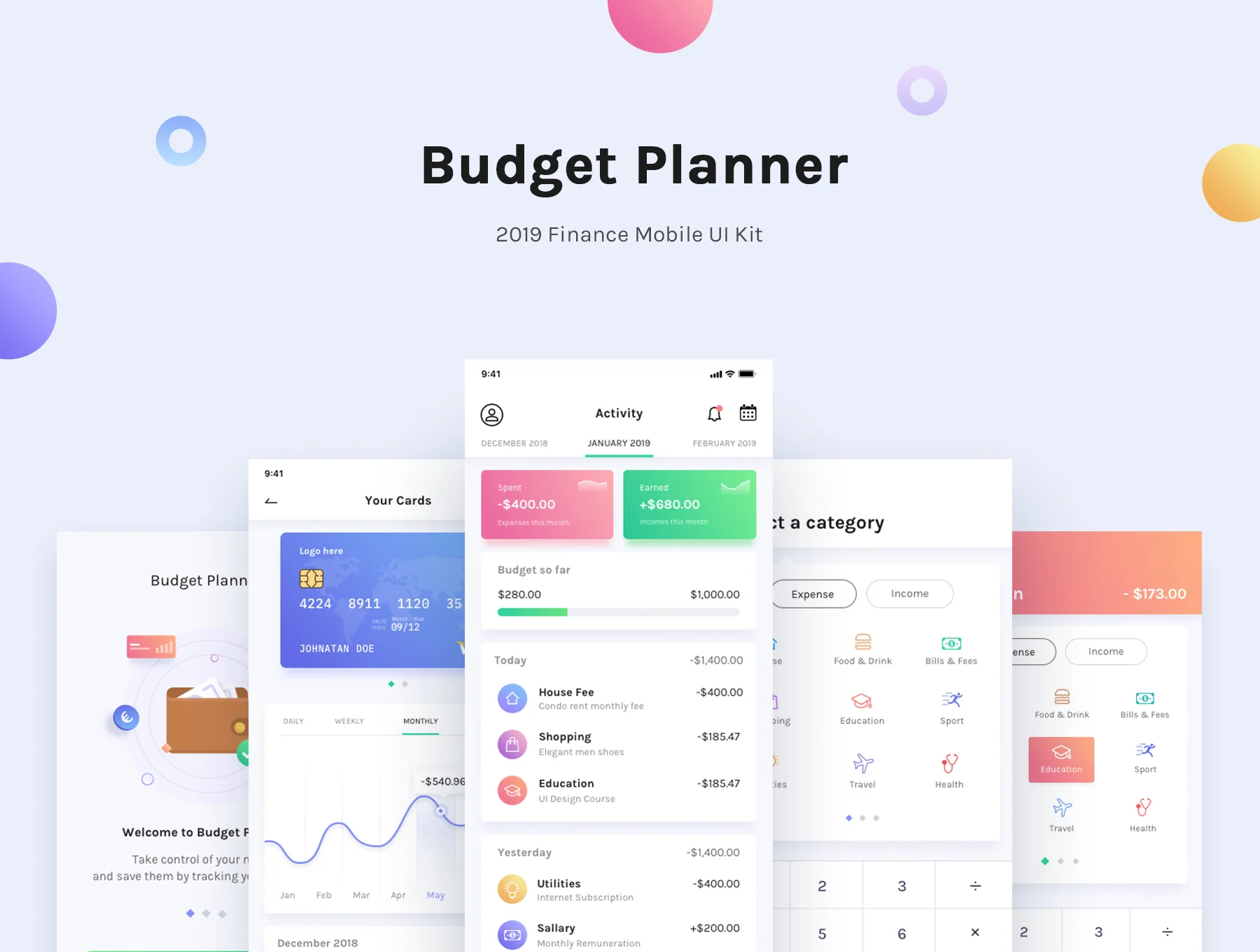 BudgetPlanner Mobile UI Kit