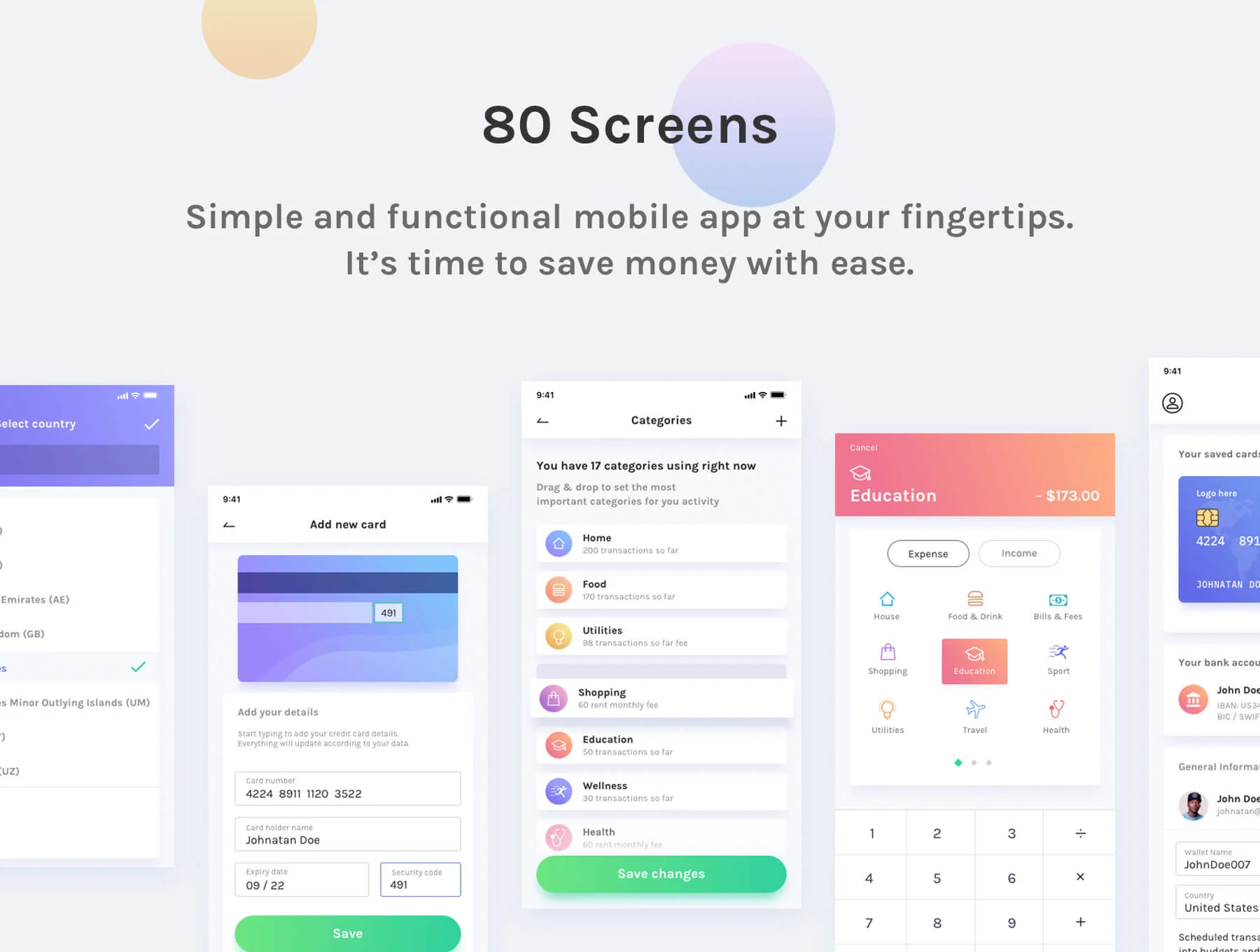 BudgetPlanner Mobile UI Kit 4