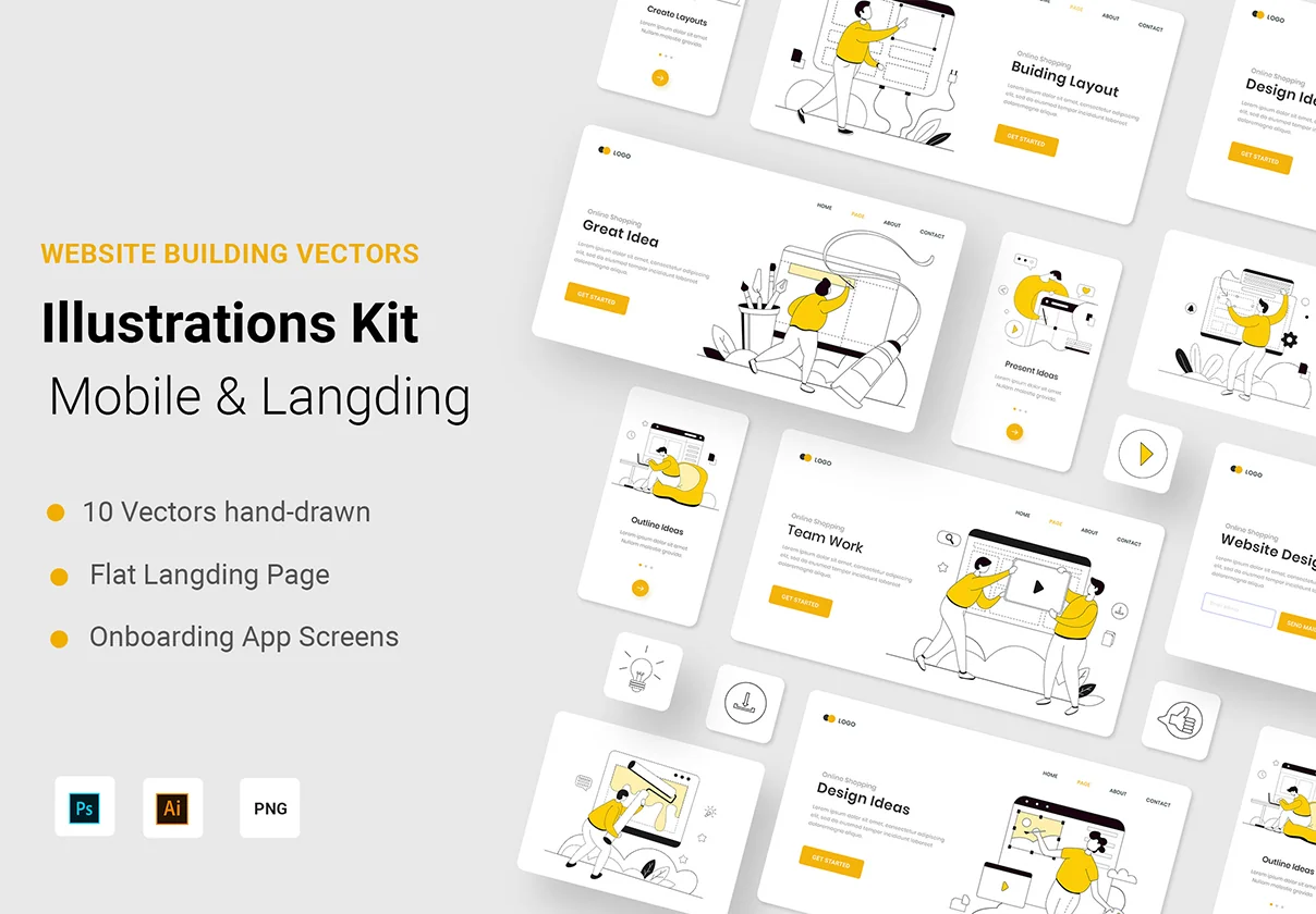 Buiding Website Illustration Kit