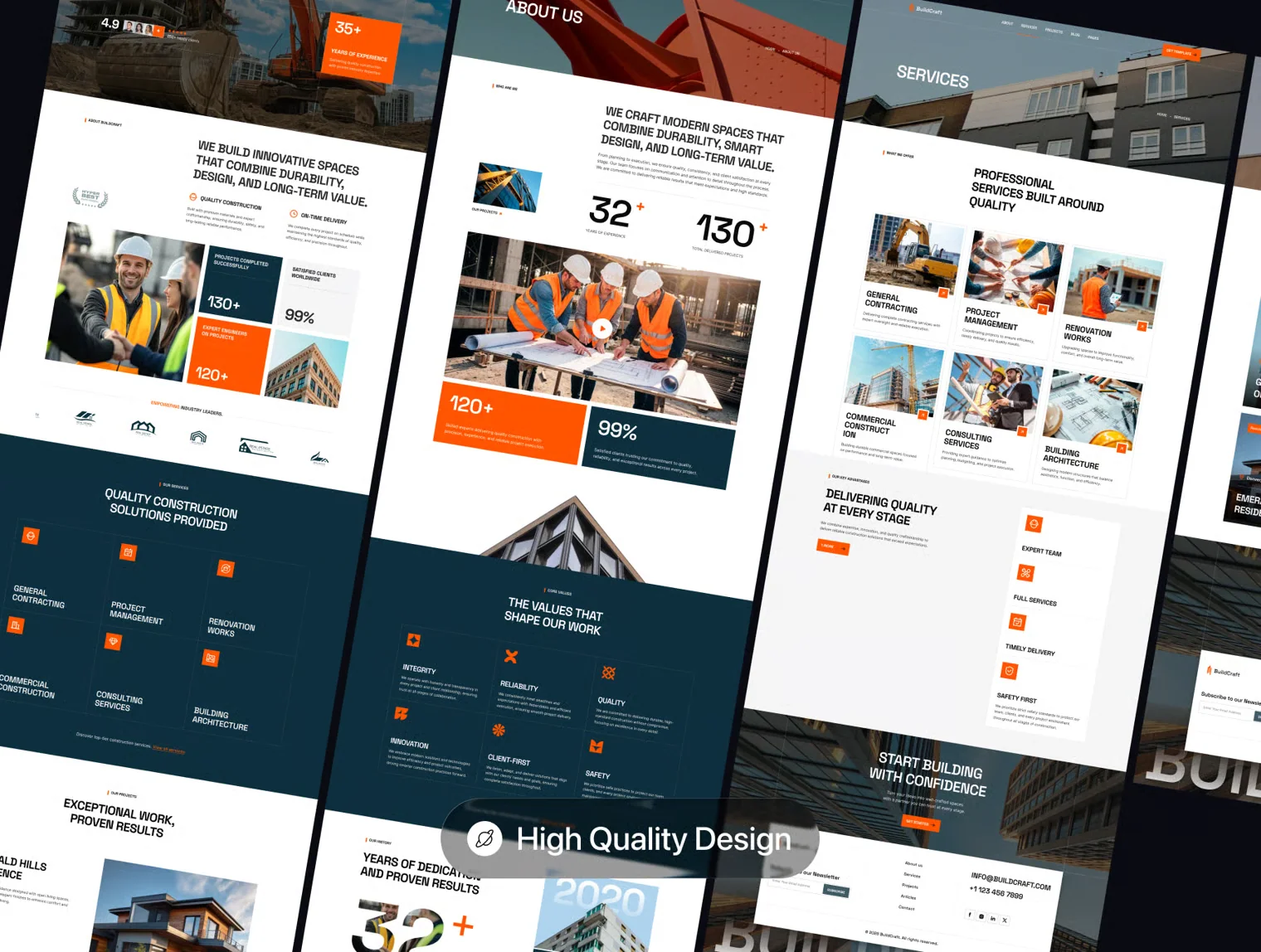 BuildCraft — Construction & Home Services Website UI Kit 2