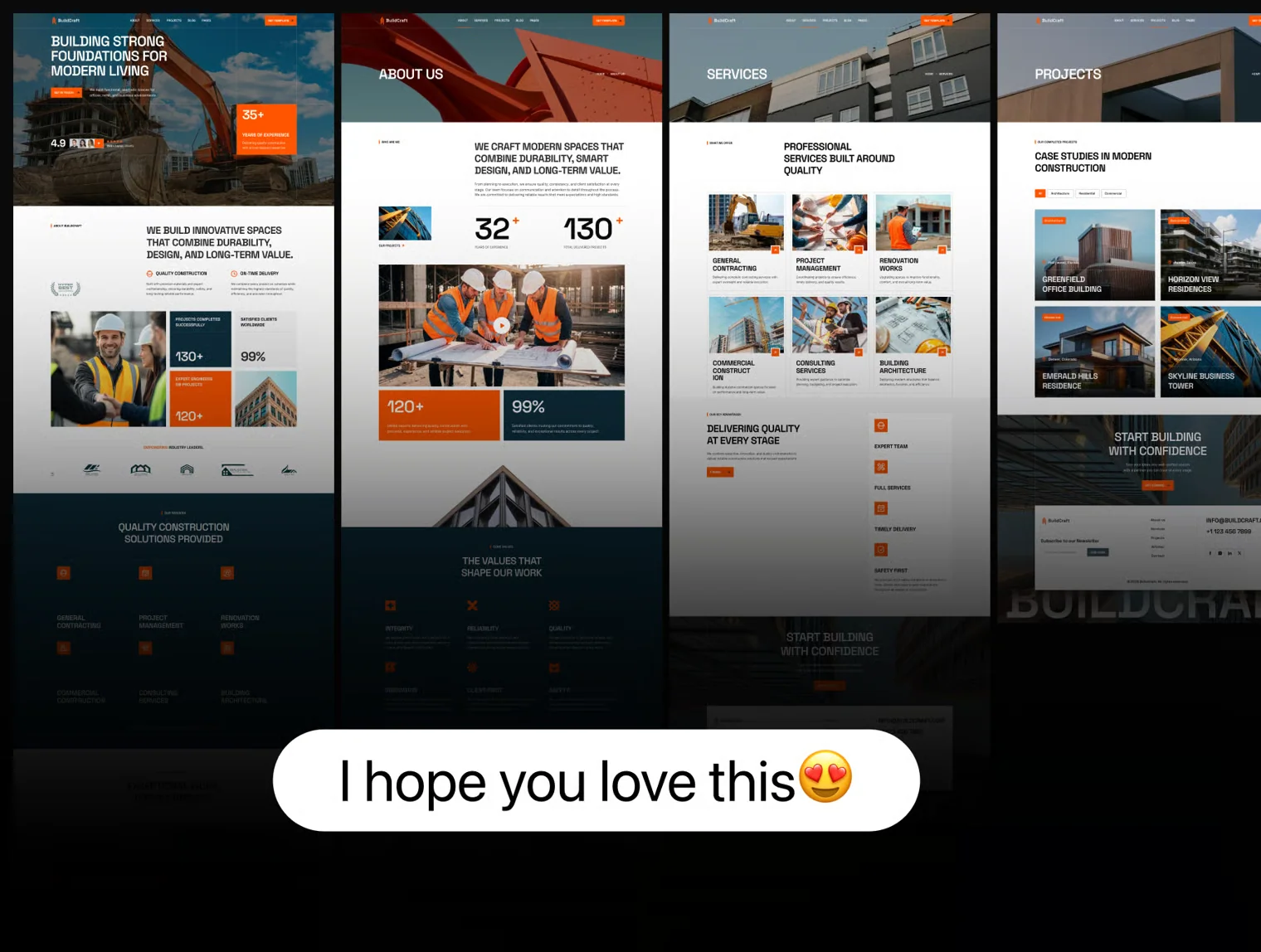BuildCraft — Construction & Home Services Website UI Kit 6