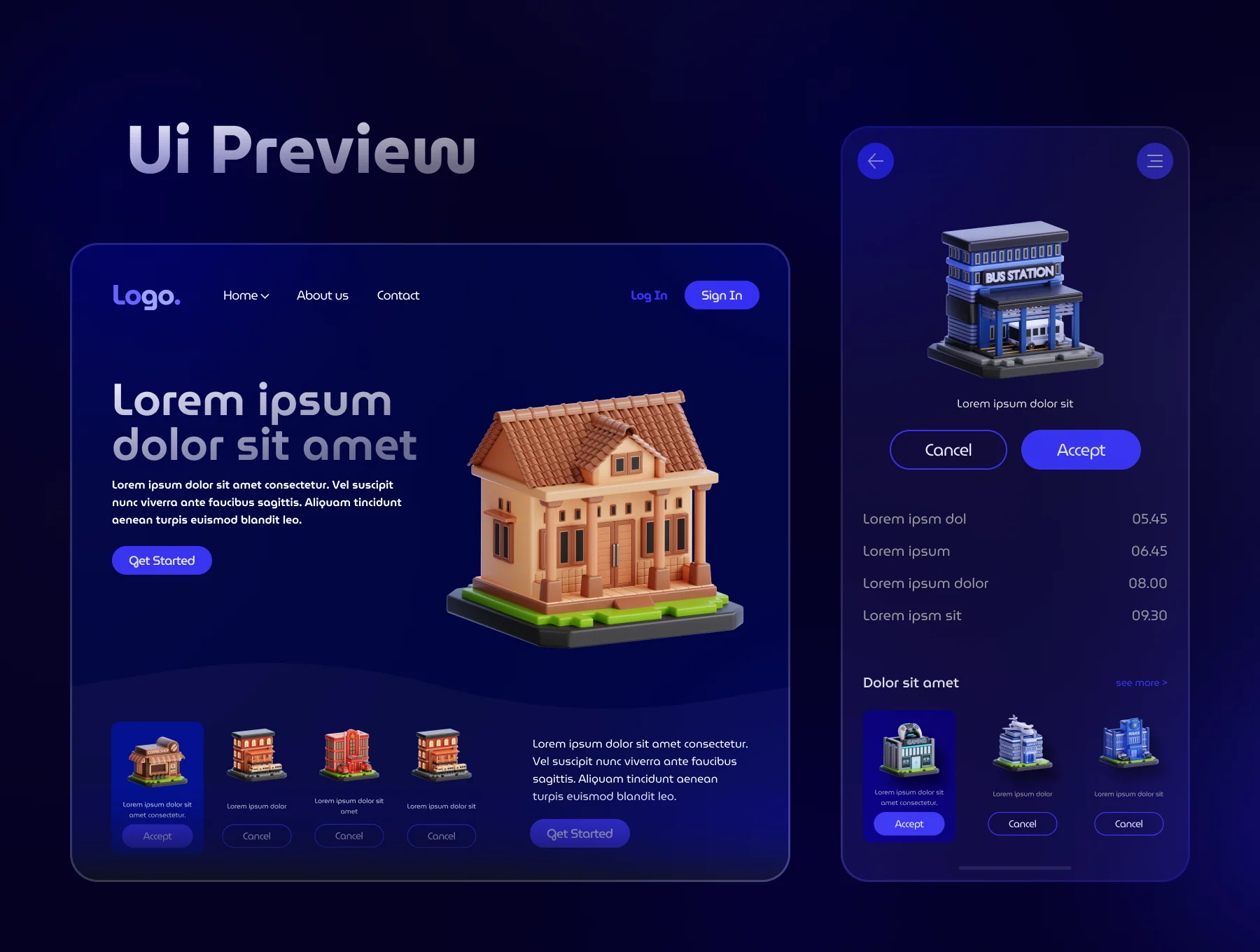 Building & Architecture 3D Icon Set 5